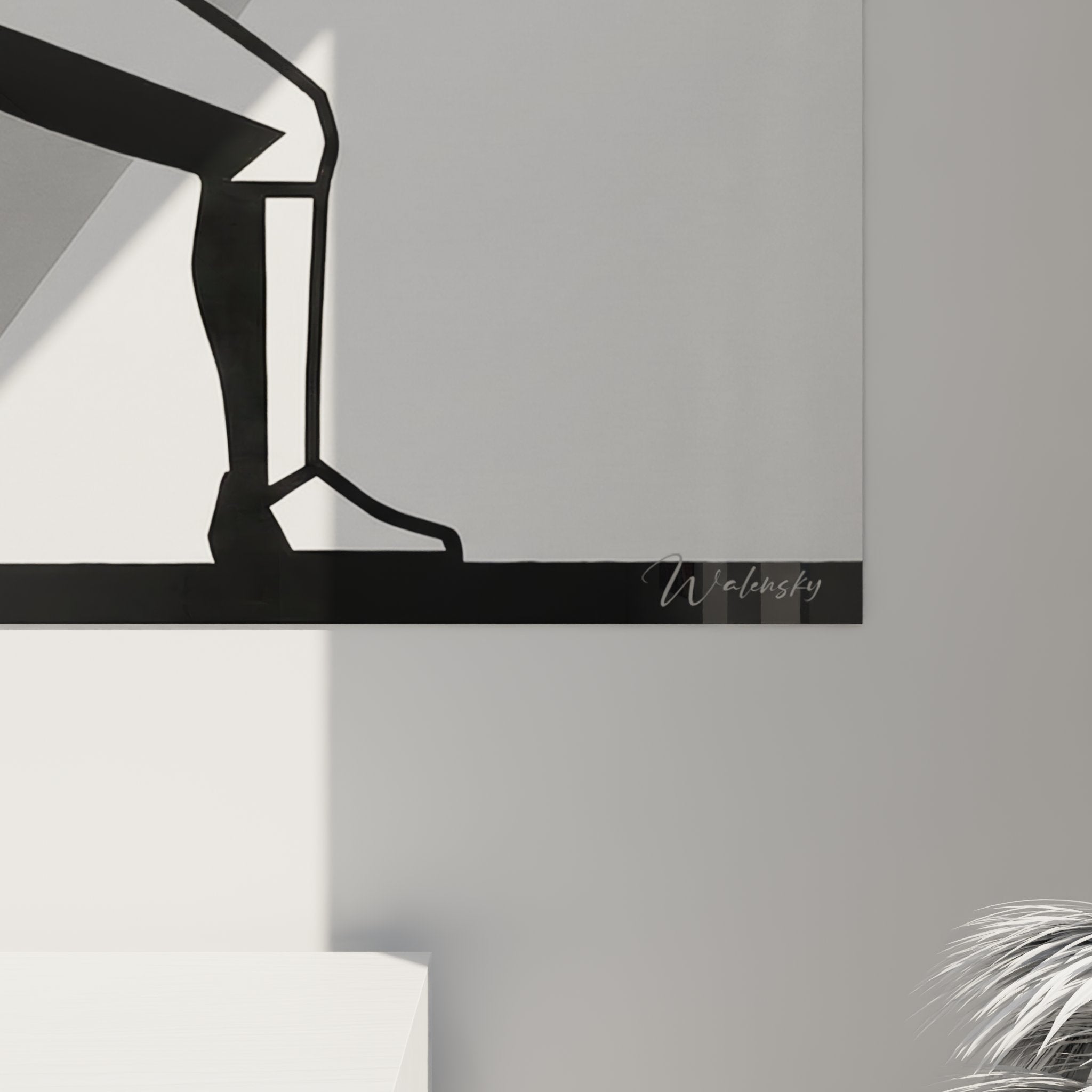 Fencer wall art overview, modern fencing sport art, contemporary interior decoration