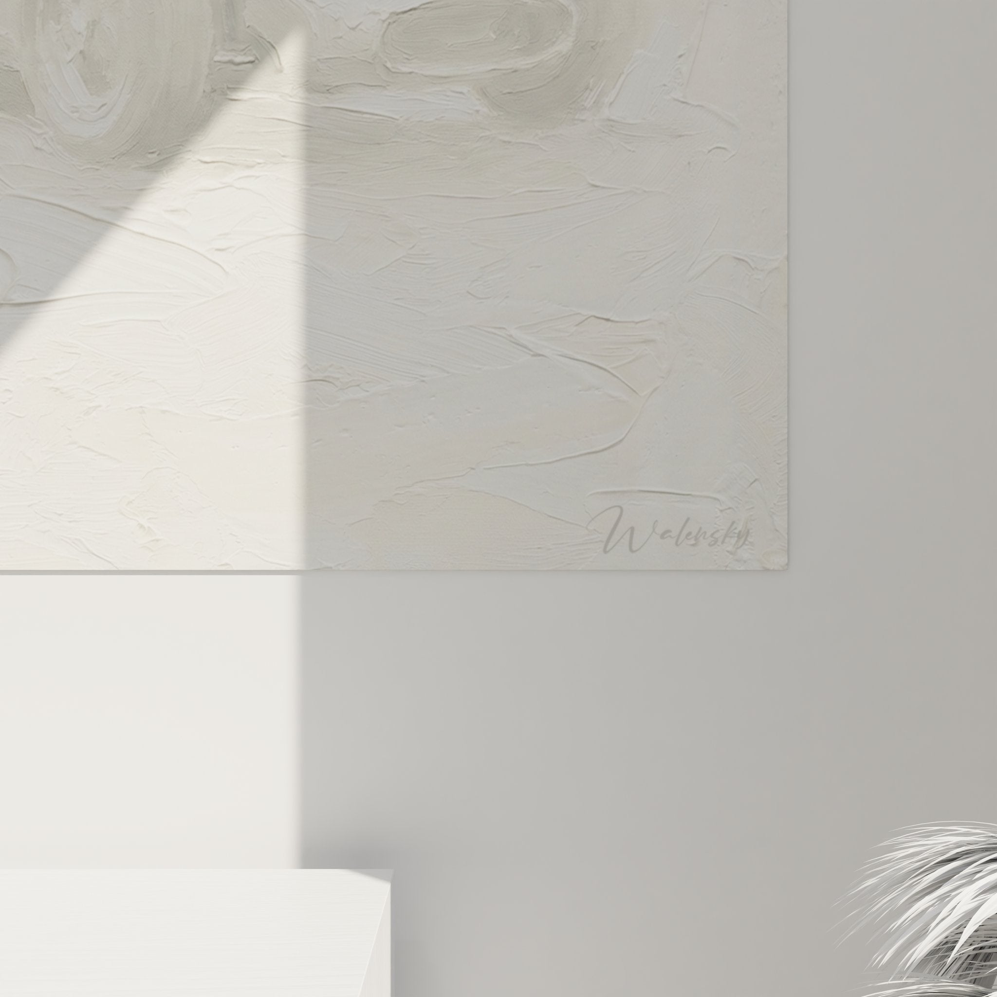 Vue d'ensemble tableau art F1 monoplace racing blanc sur mur style minimaliste décoration moderne