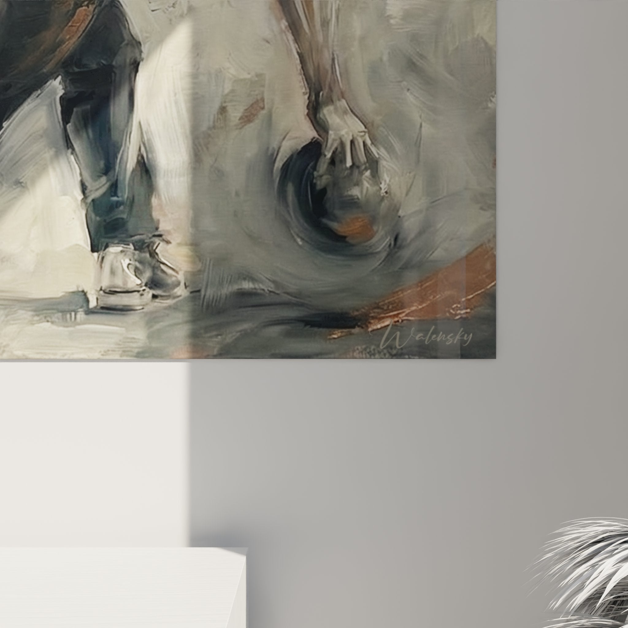 Bowling wall art overview, athletic player, modern composition, decorative sports art