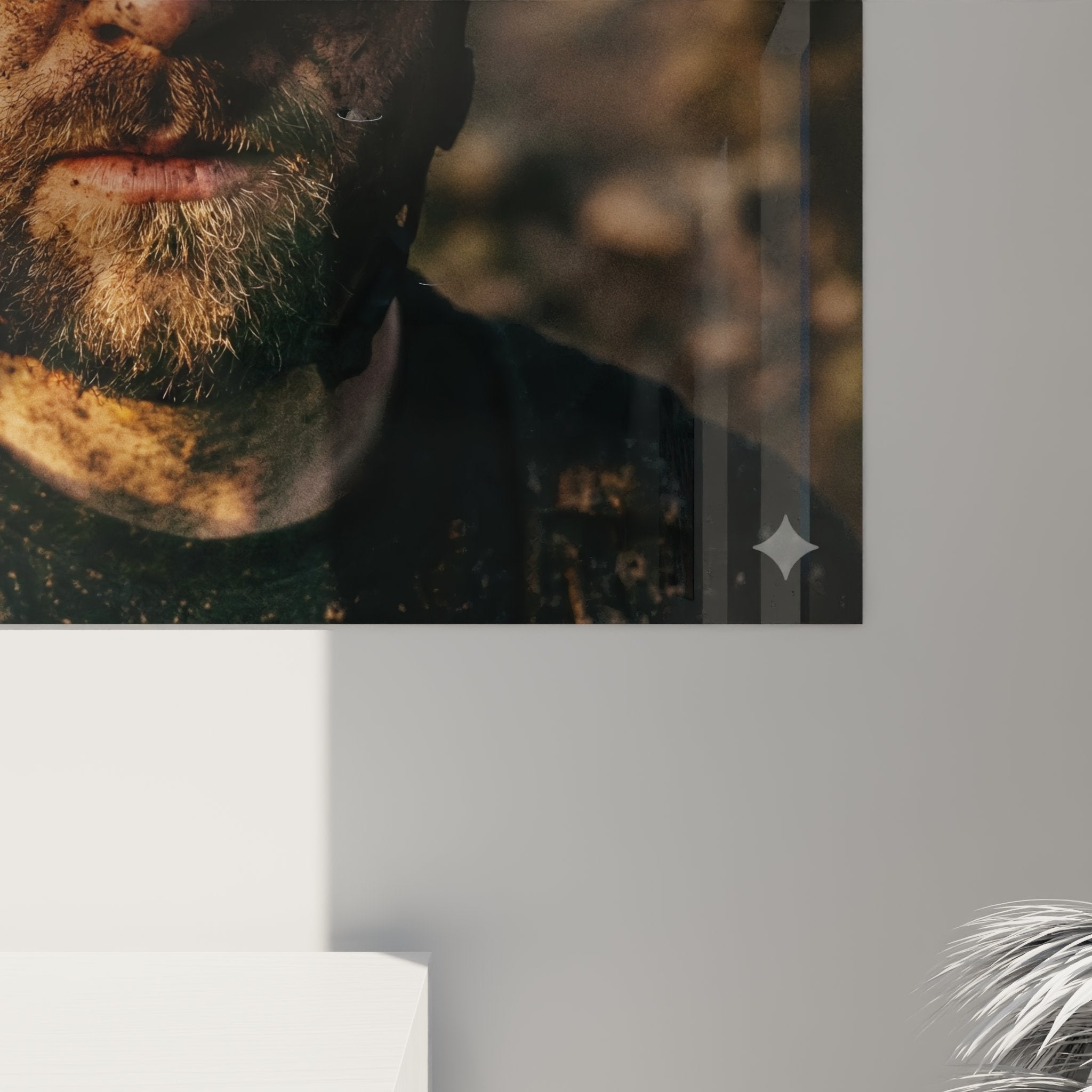 Vue ensemble tableau portrait VTTiste decoration murale passion velo tout terrain rider