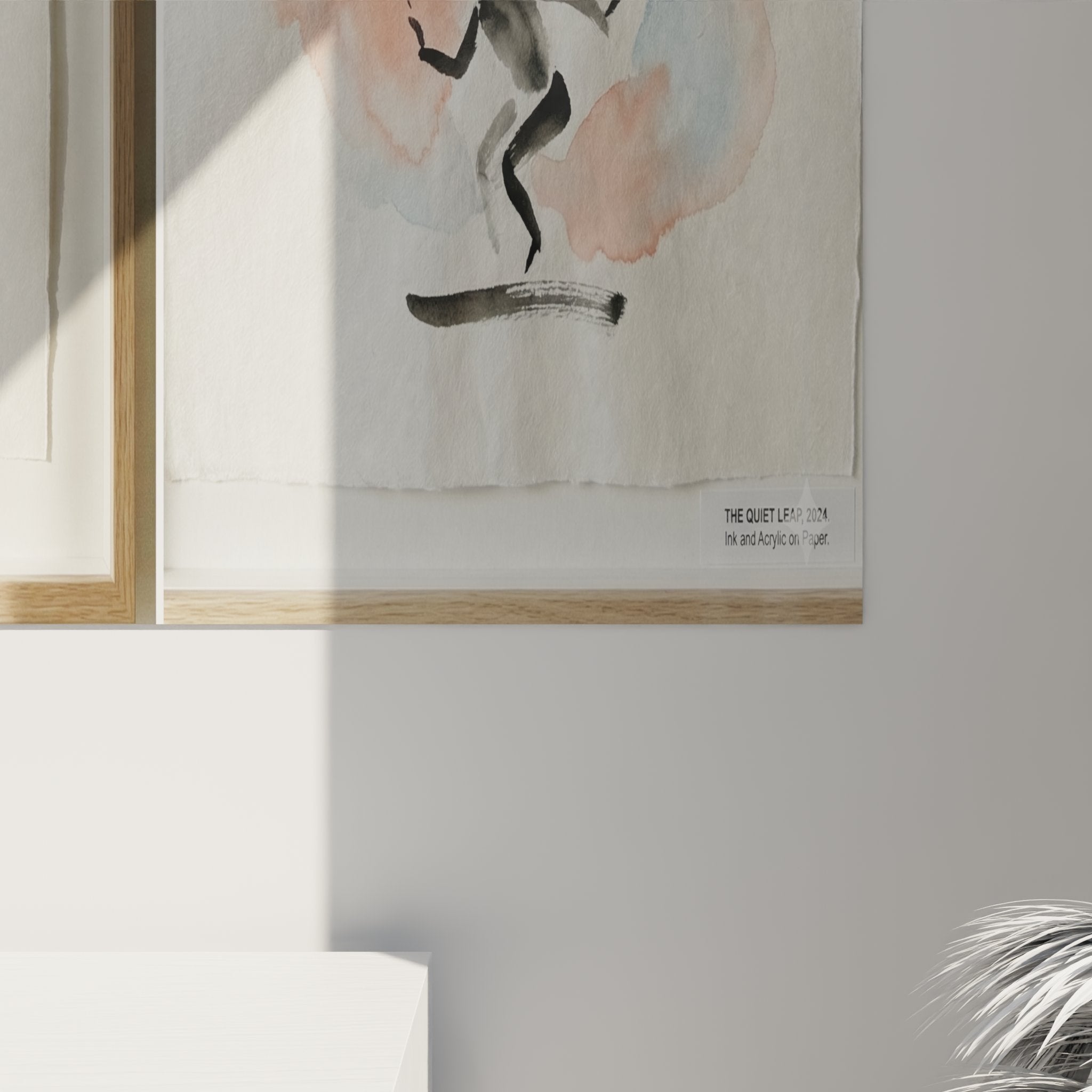 Vue d'ensemble tableau mural corde à sauter style contemporain pour décoration intérieure