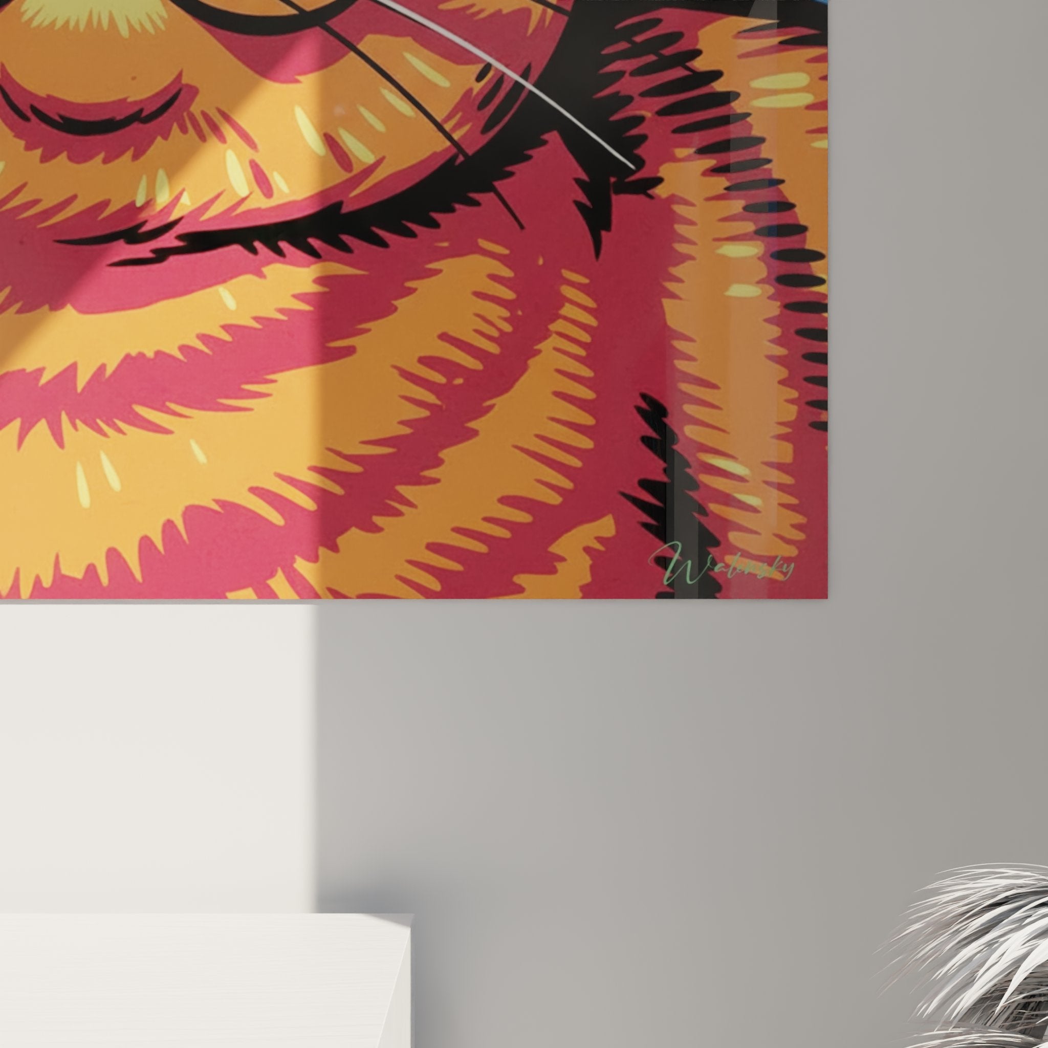 Überblick Wandbild Katze Pop-Art Exotic Shorthair moderne farbenfrohe Inneneinrichtung