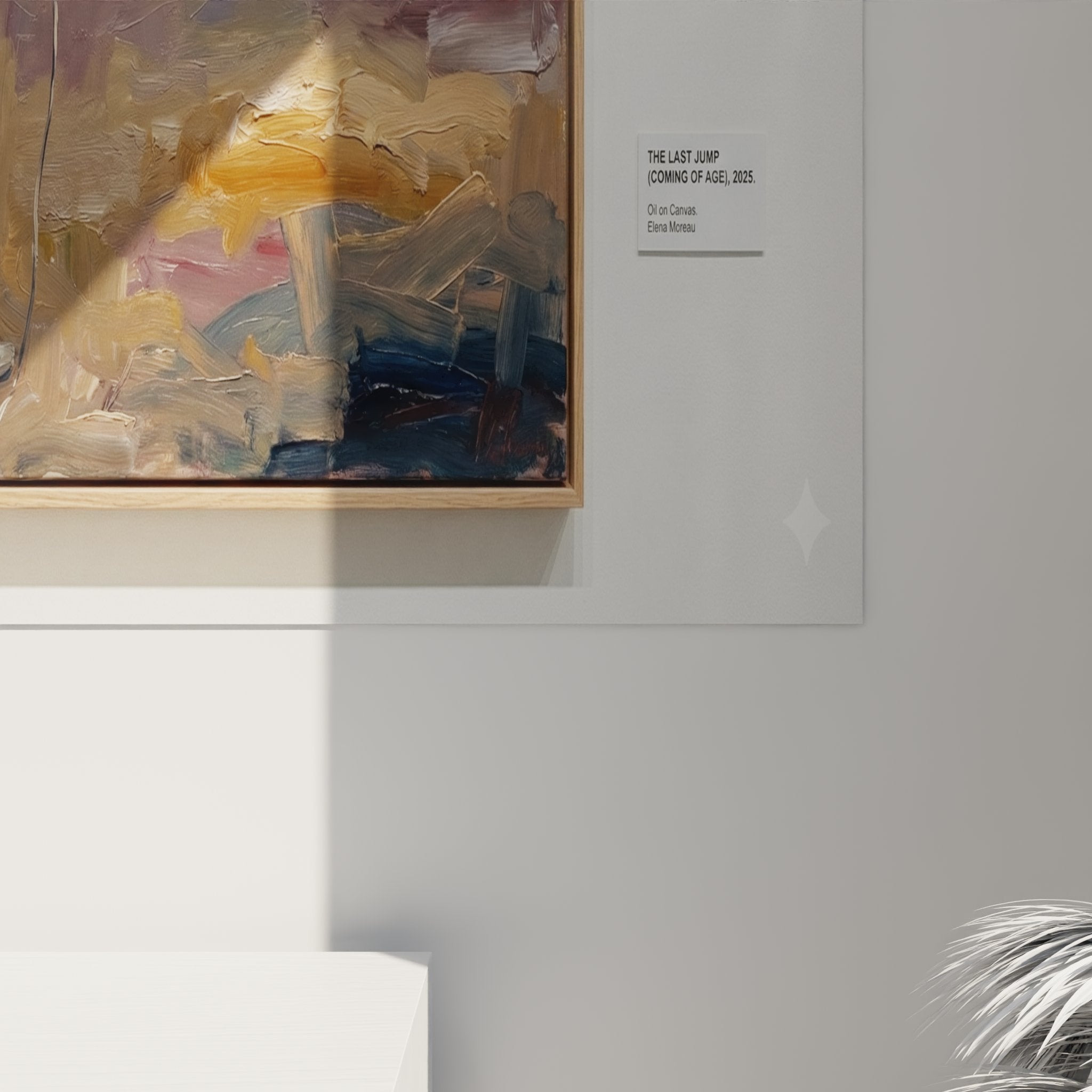 Vue d'ensemble tableau sport féminin corde à sauter décoration murale art contemporain fitness