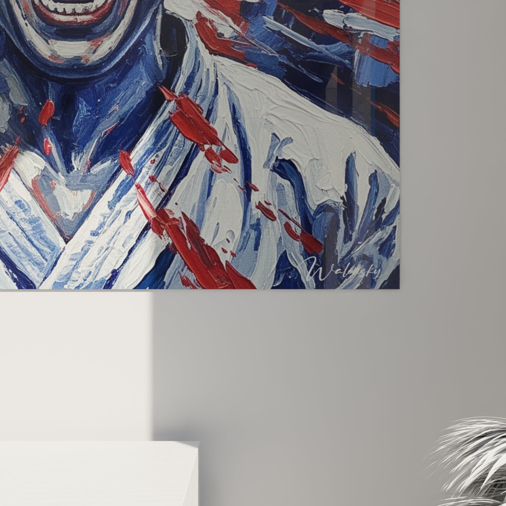 Vue d'ensemble du tableau karaté montrant l'effet d'explosion d'énergie autour du combattant