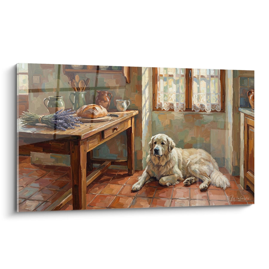 Tableau Chien de Montagne dans Cuisine Rustique - Compagnon Fidèle - Edition Montagne des Pyrénées