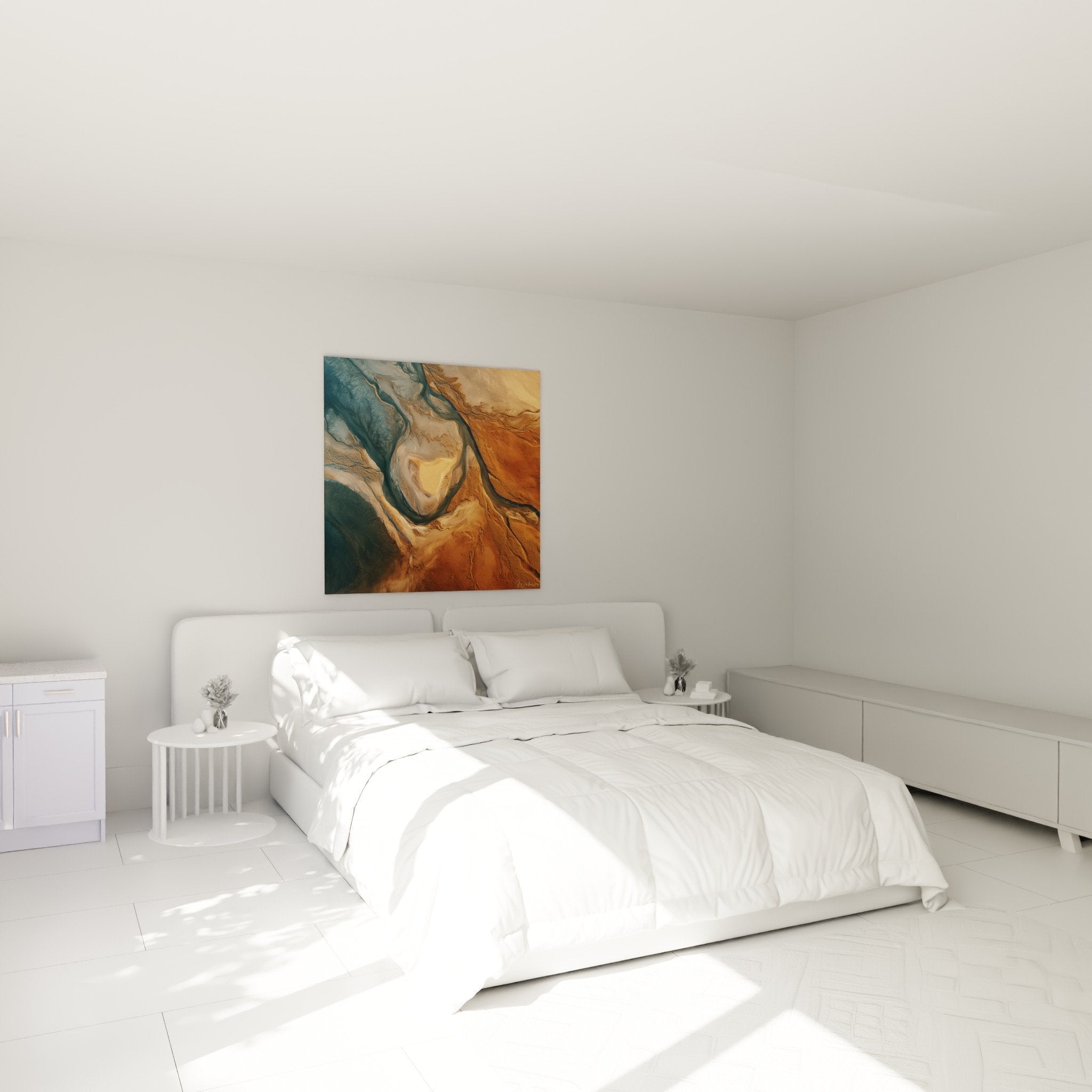 Natural meanders wall decoration bedroom feng shui earth