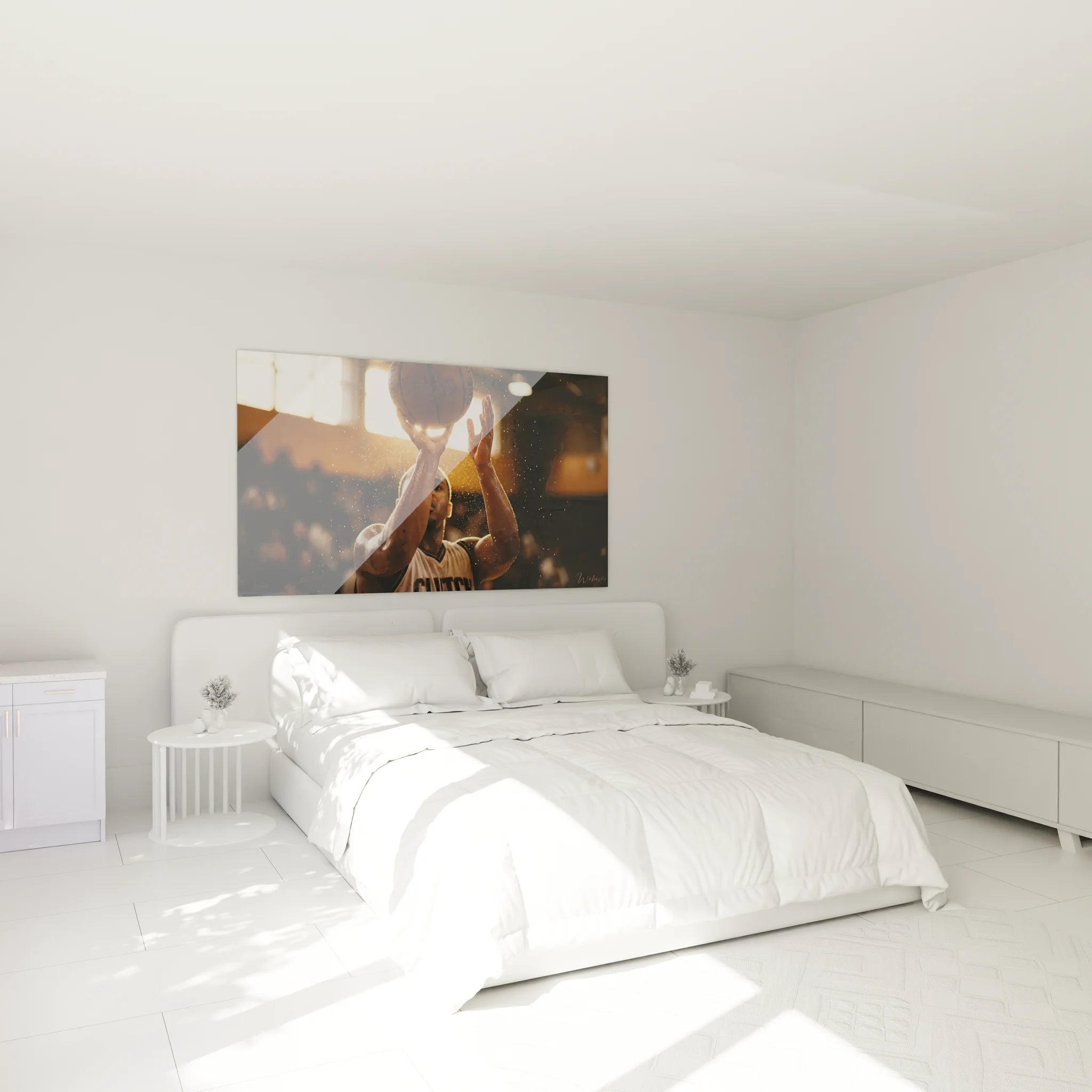 Décoration chambre tableau basketball joueur sport ambiance moderne art mural