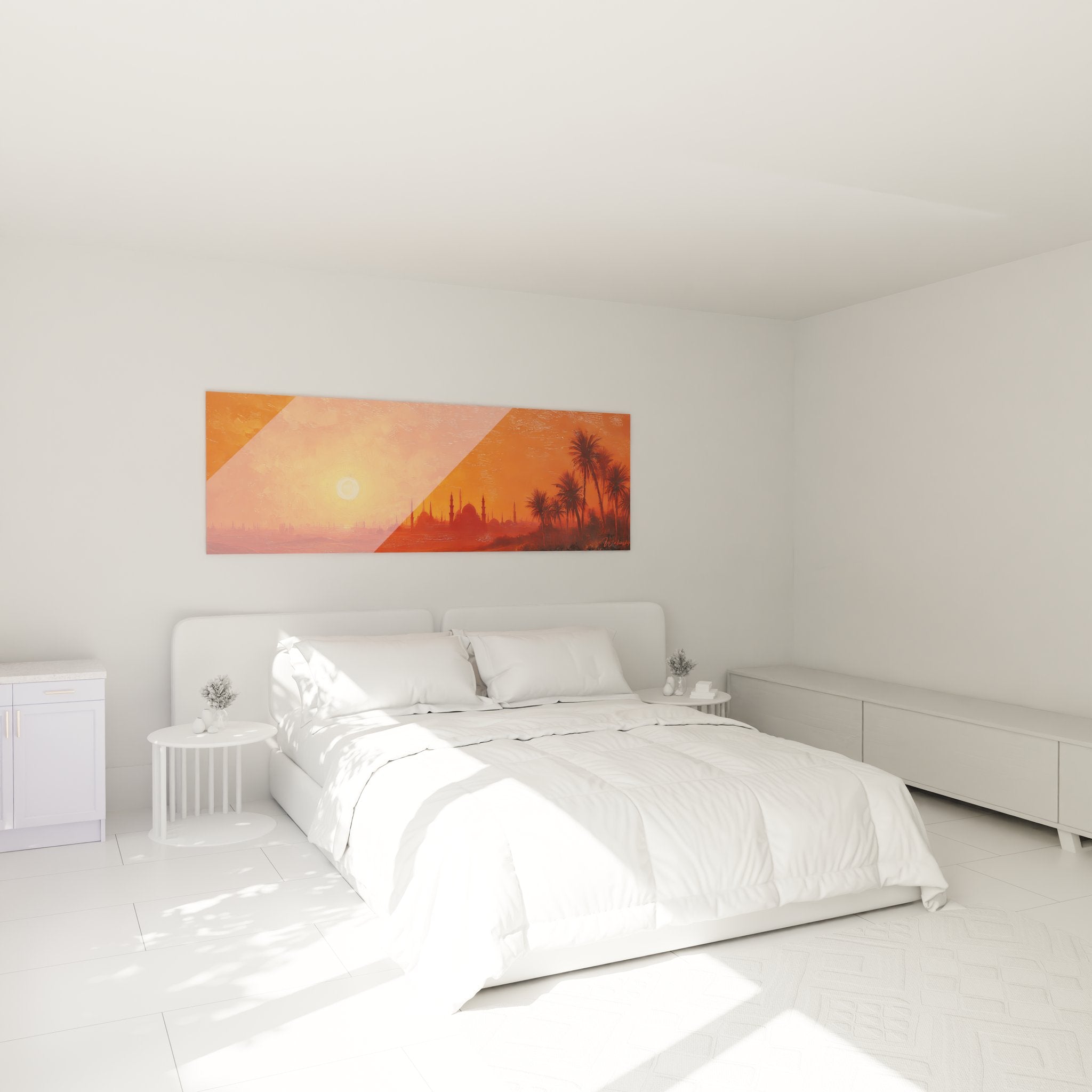 Décoration chambre tableau coucher soleil Istanbul ambiance désert oriental