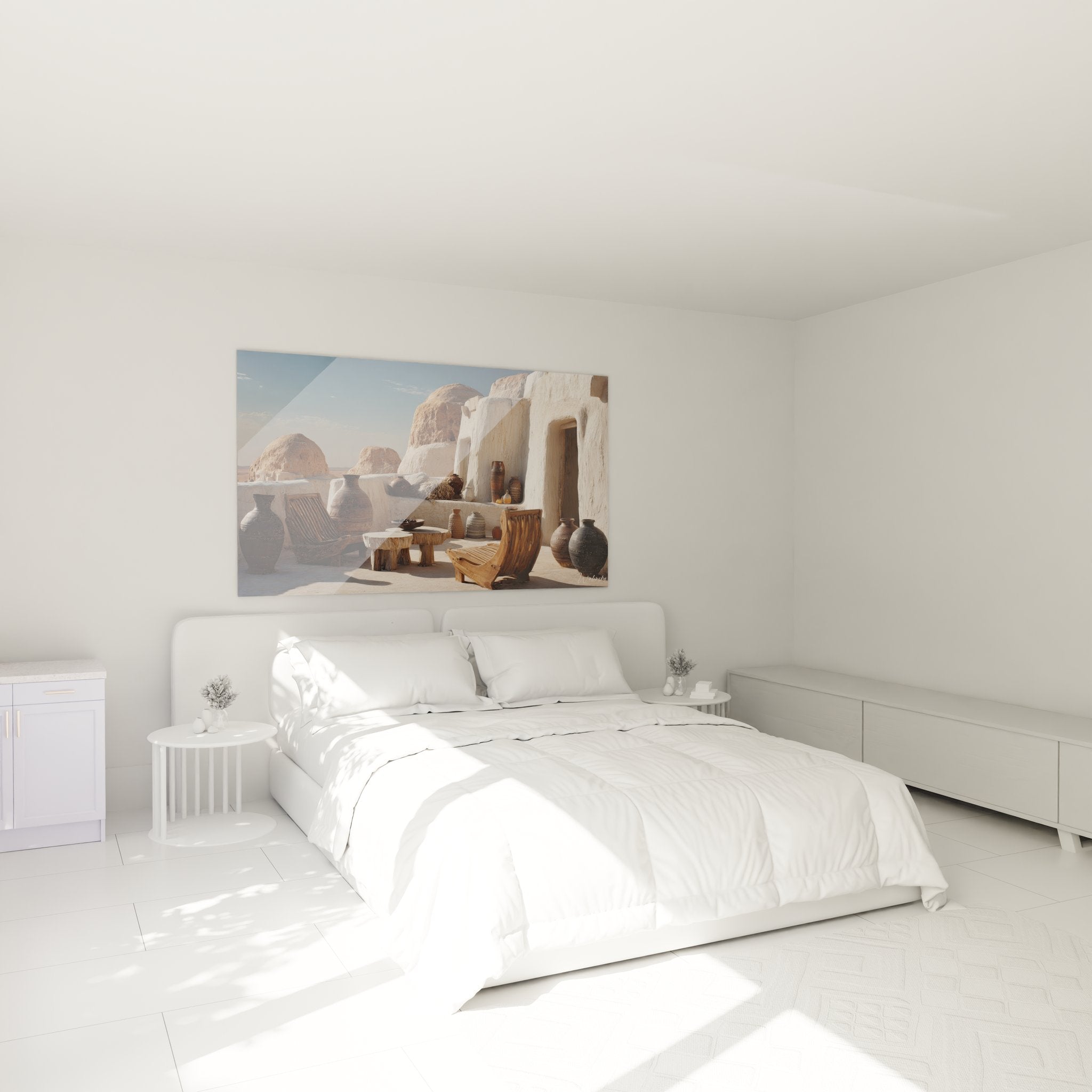 Décoration chambre tableau architecture berbère terrasse traditionnelle style africain