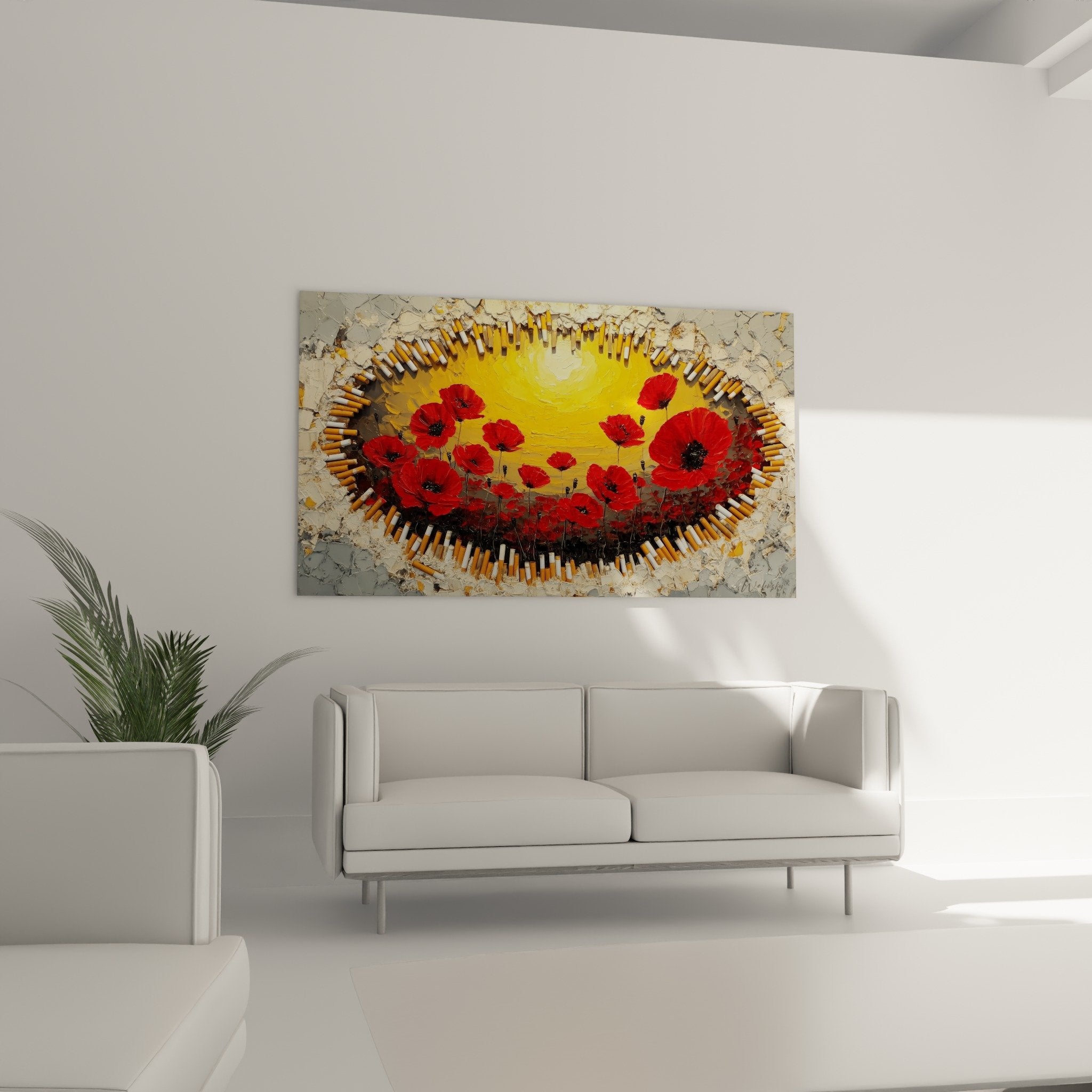 Detail coquelicots rouges coeurs noirs petales texture peinture florale artistique