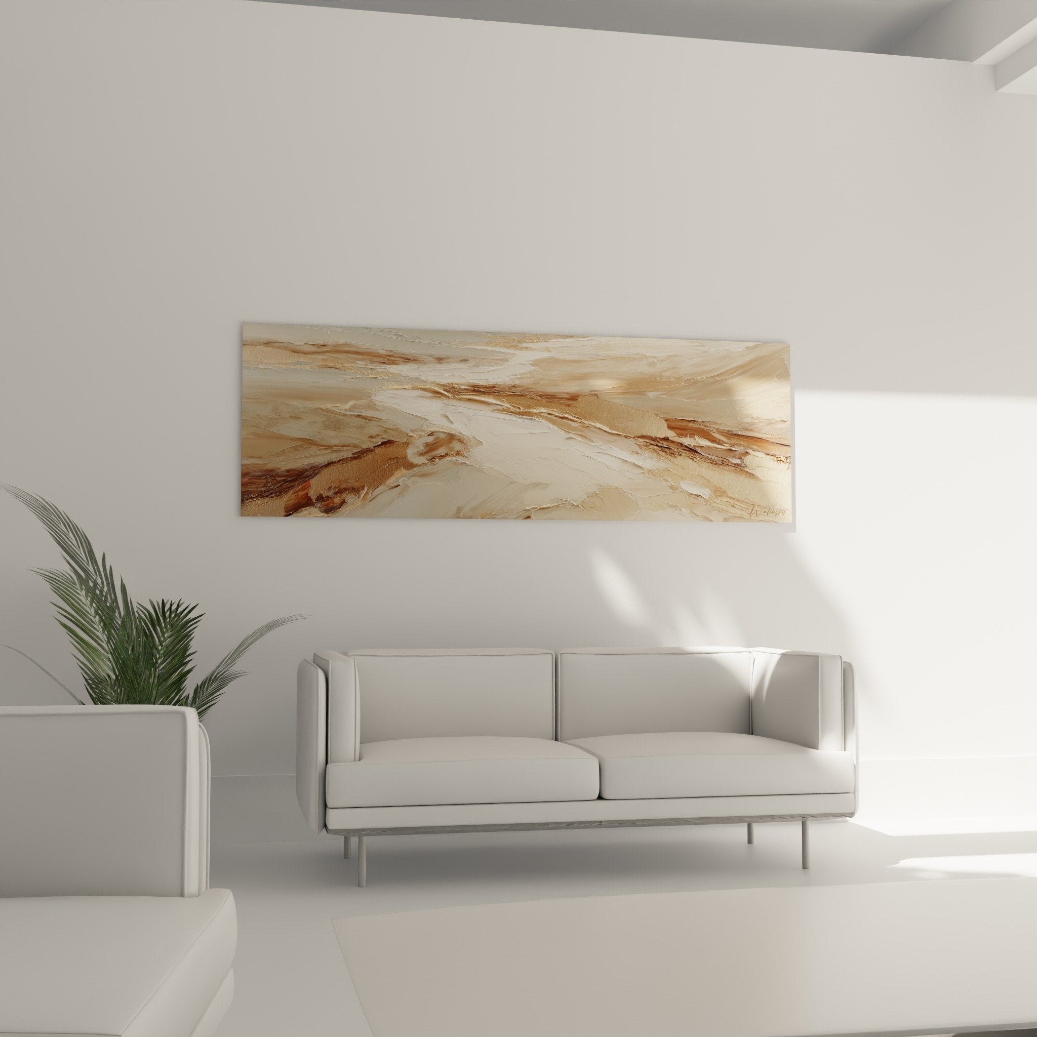 Abstract painting texture detail with impasto brushwork, ochre and gold tones, feng shui earth center