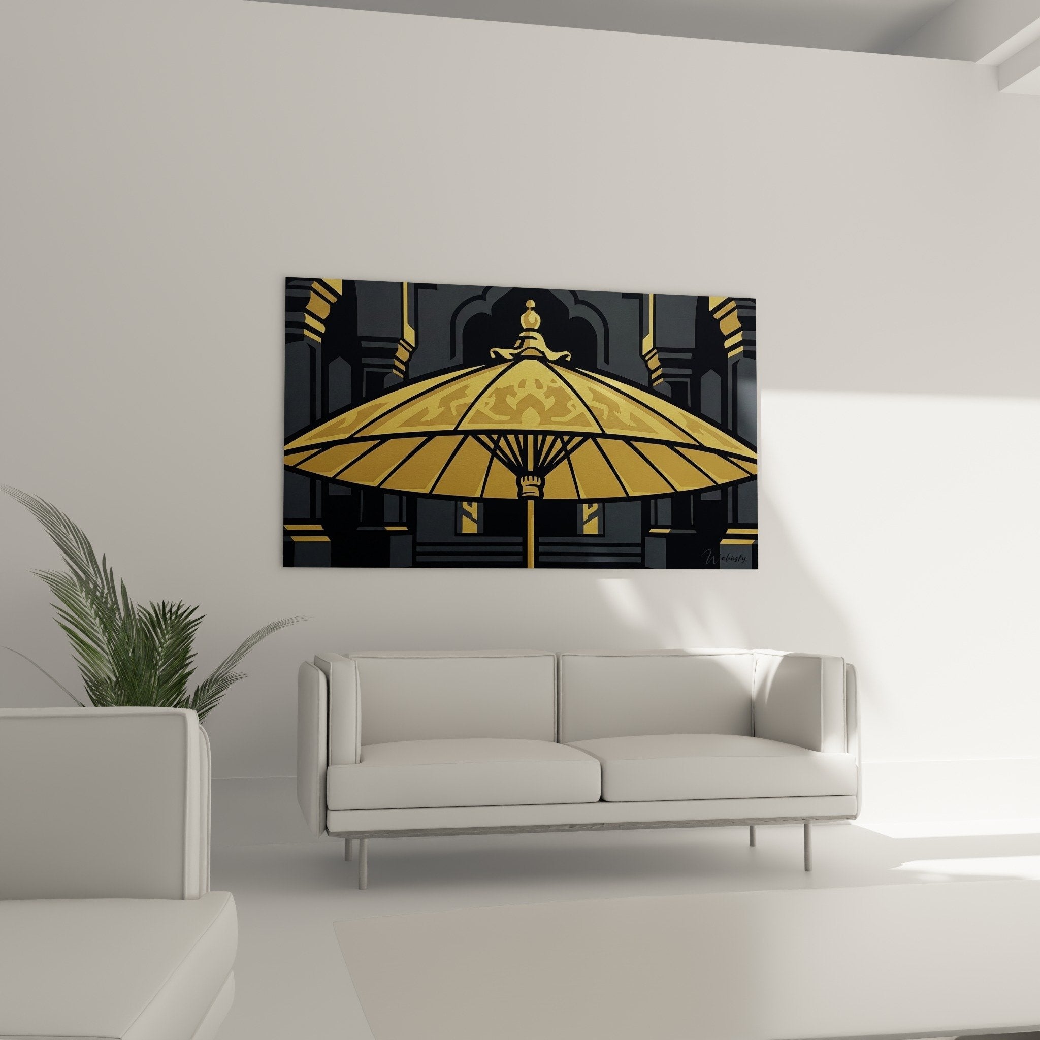 Detail ornements parasol dore motifs traditionnels bouddhistes ciselures artistiques dorures