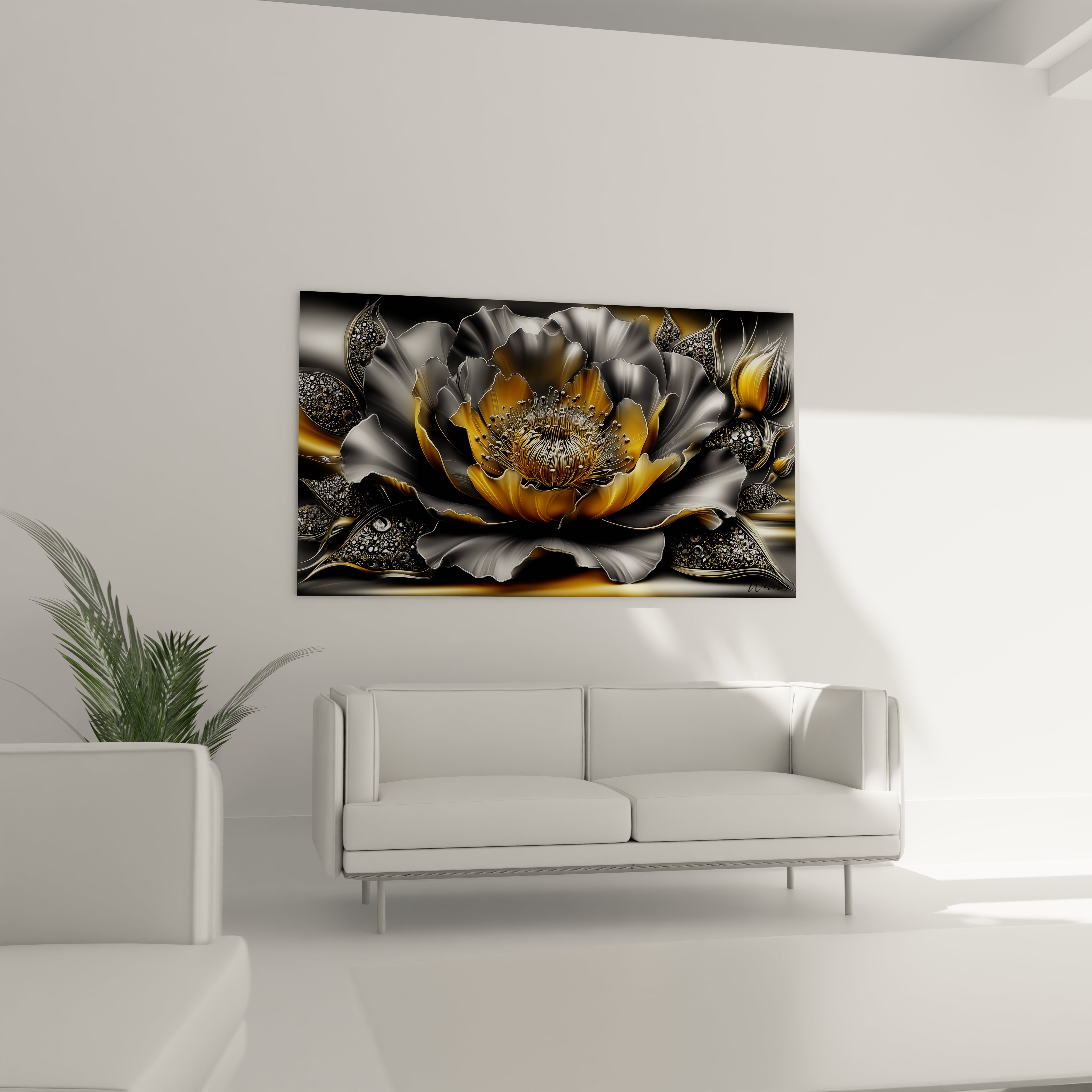 Détail gros plan pétales lotus métalliques dorés - texture ciselée art décoratif luxueux