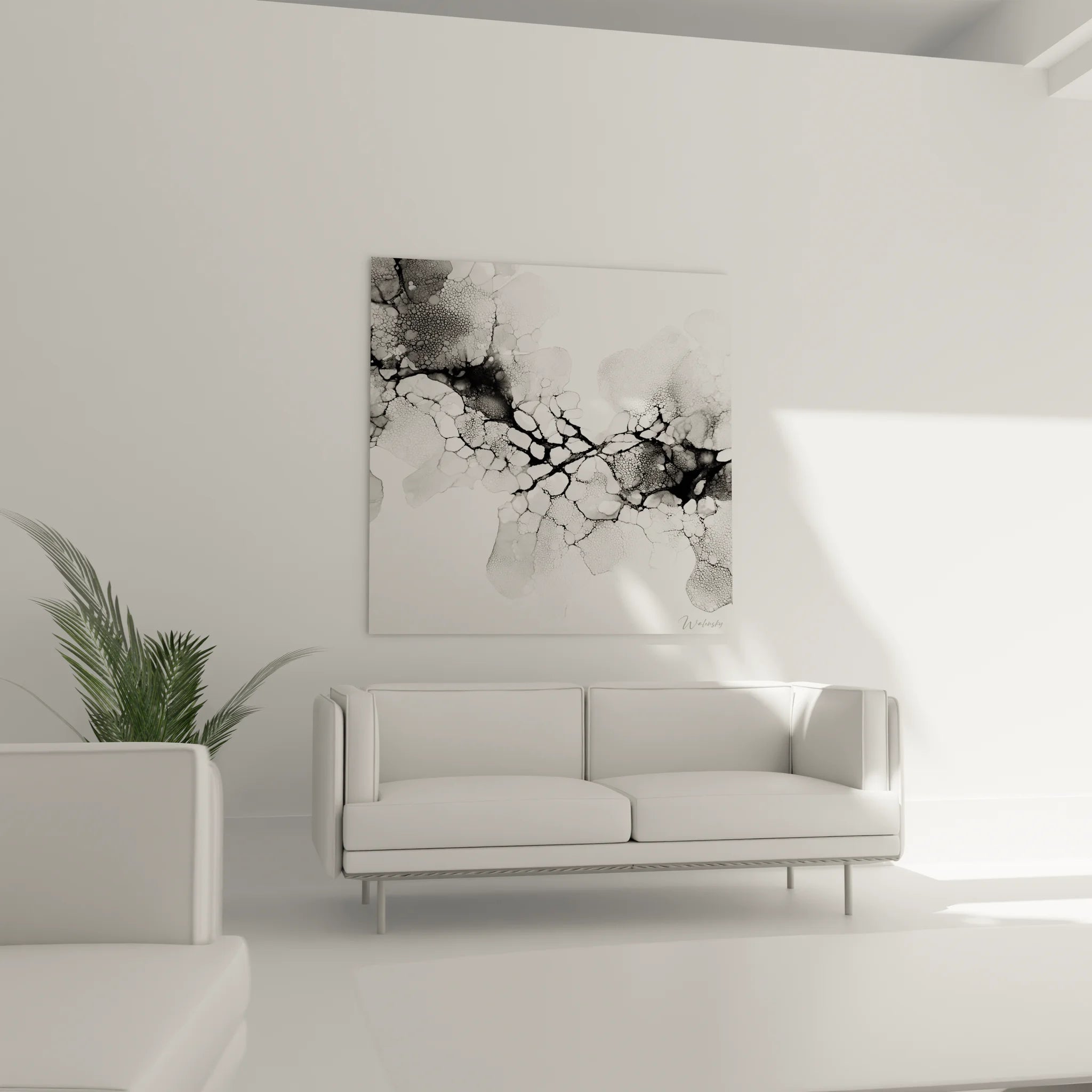 Gros plan détaillé des structures cellulaires abstraites noir blanc avec textures organiques variées