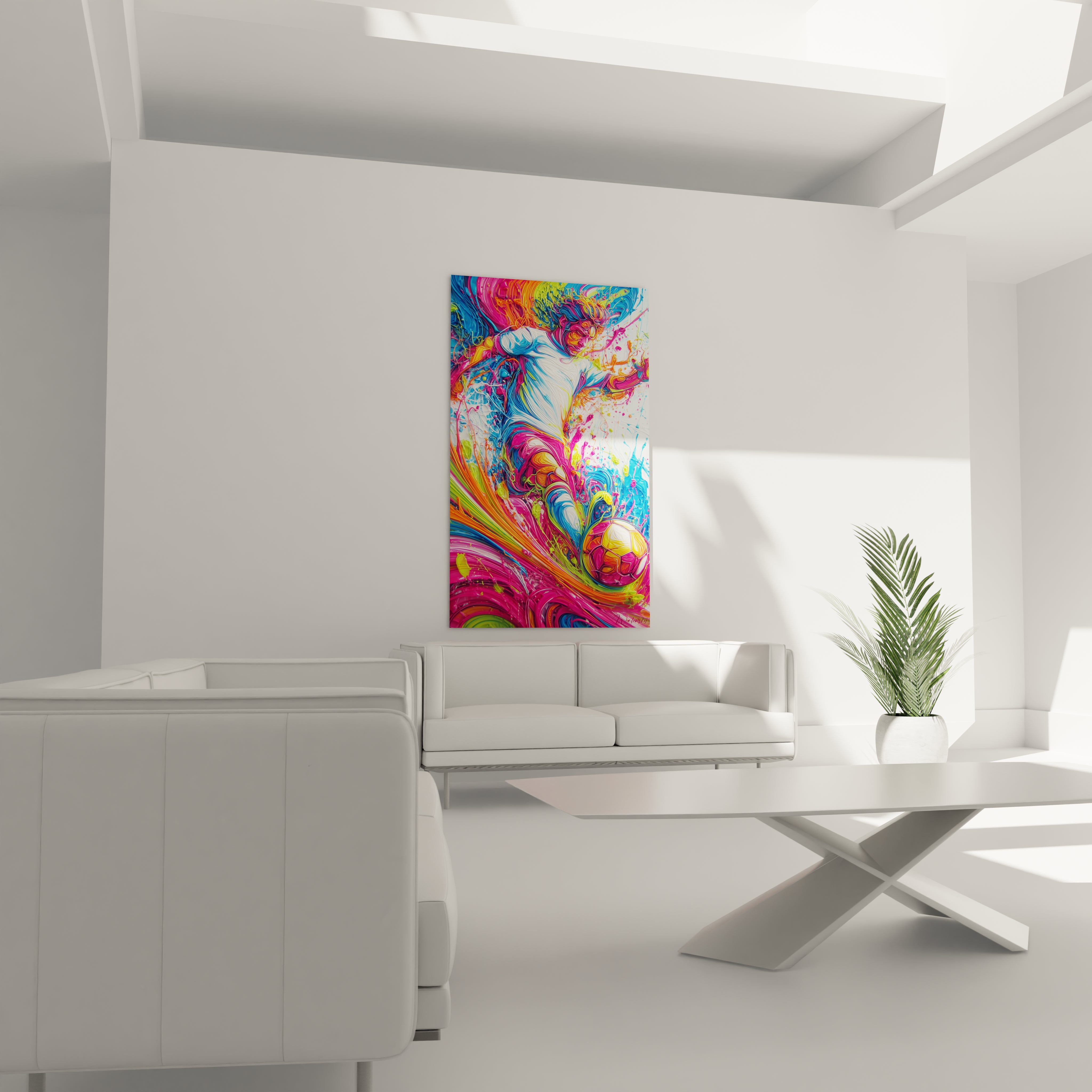 Détail gros plan tableau abstrait explosion couleurs montrant texture peinture fluide colorée