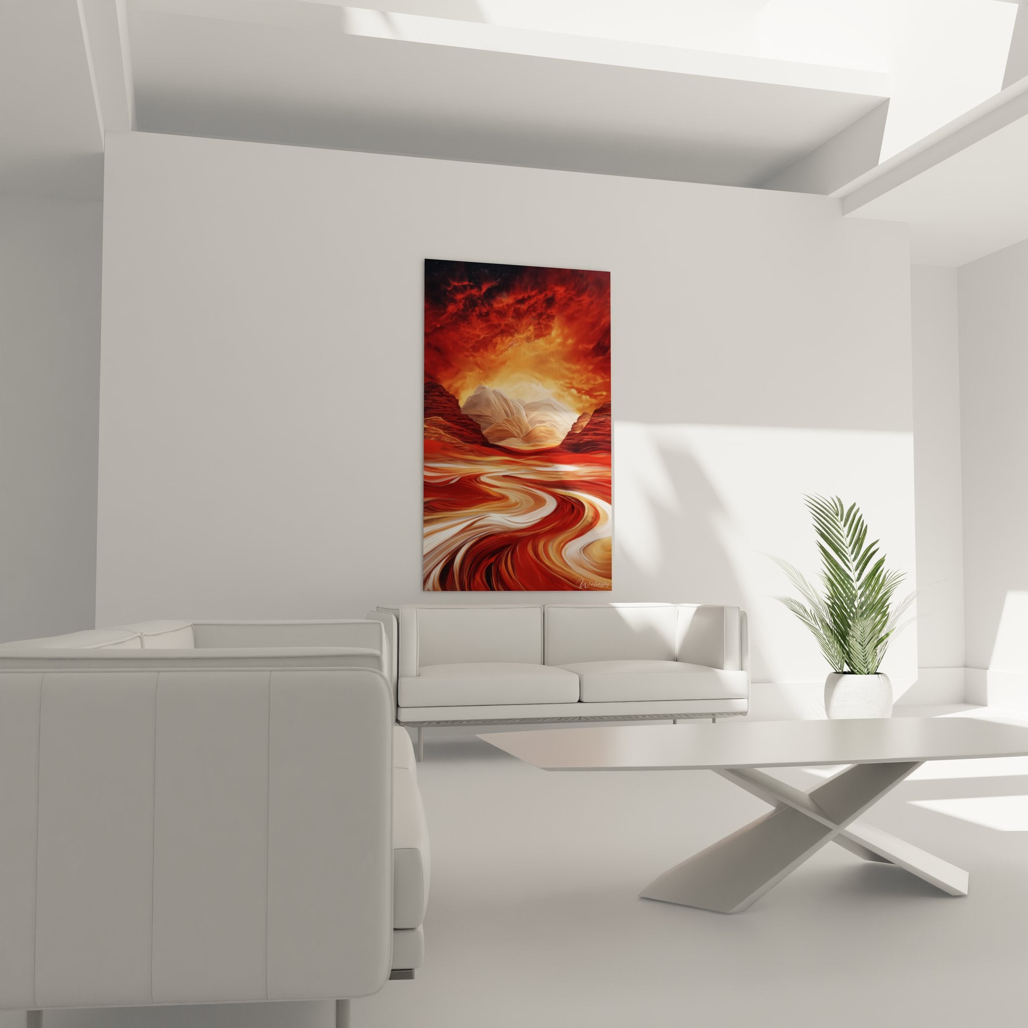 Détail rapproché tableau canyon rouge - texture ondulations et nuances chromatiques désert