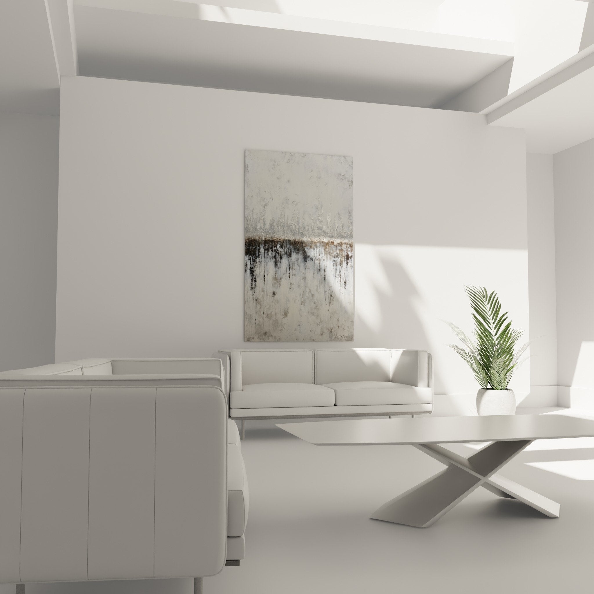 detail vertical brown drips rough texture abstract painting gray white rain effect