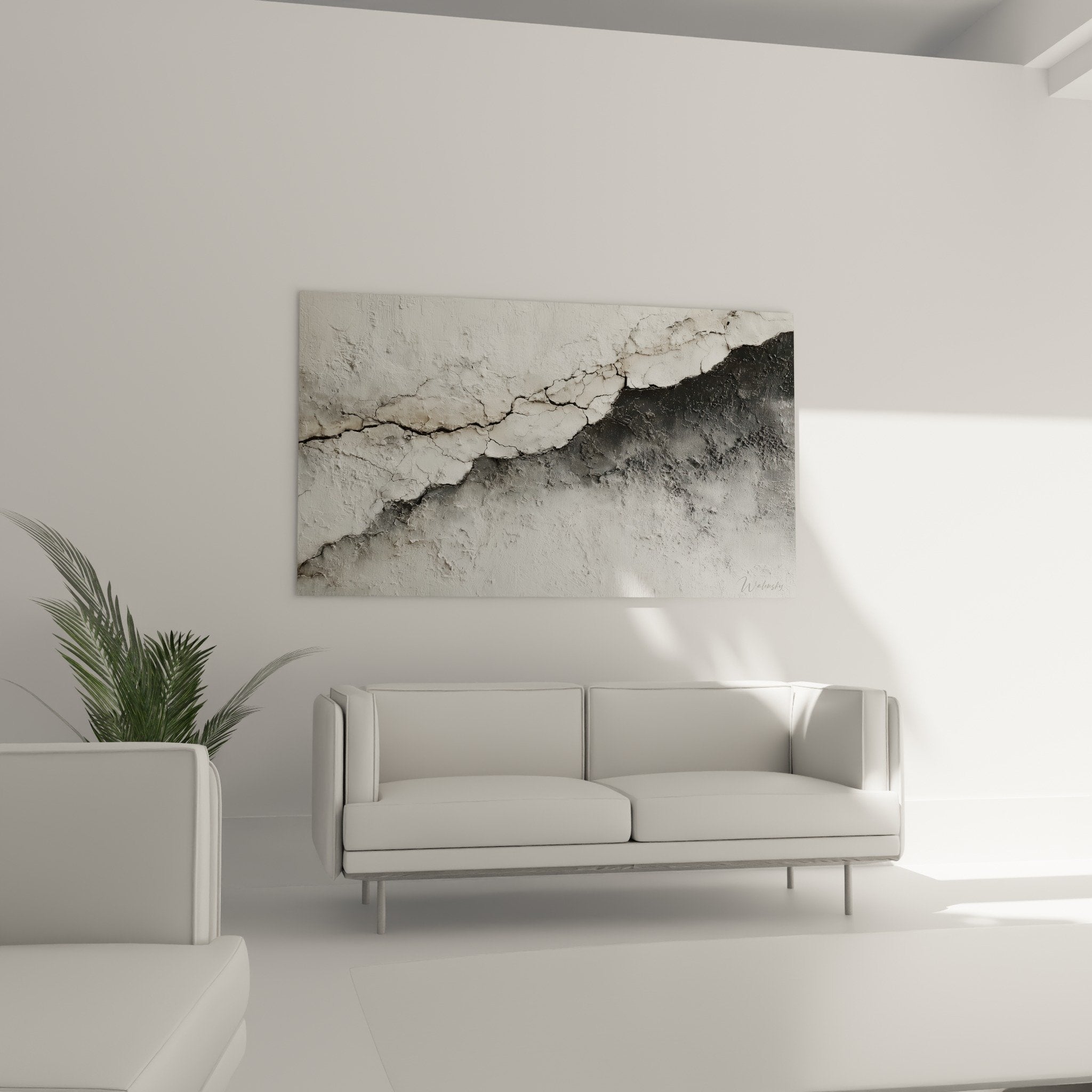 Cracked white gray textured detail with natural reliefs and peeling style feng shui metal