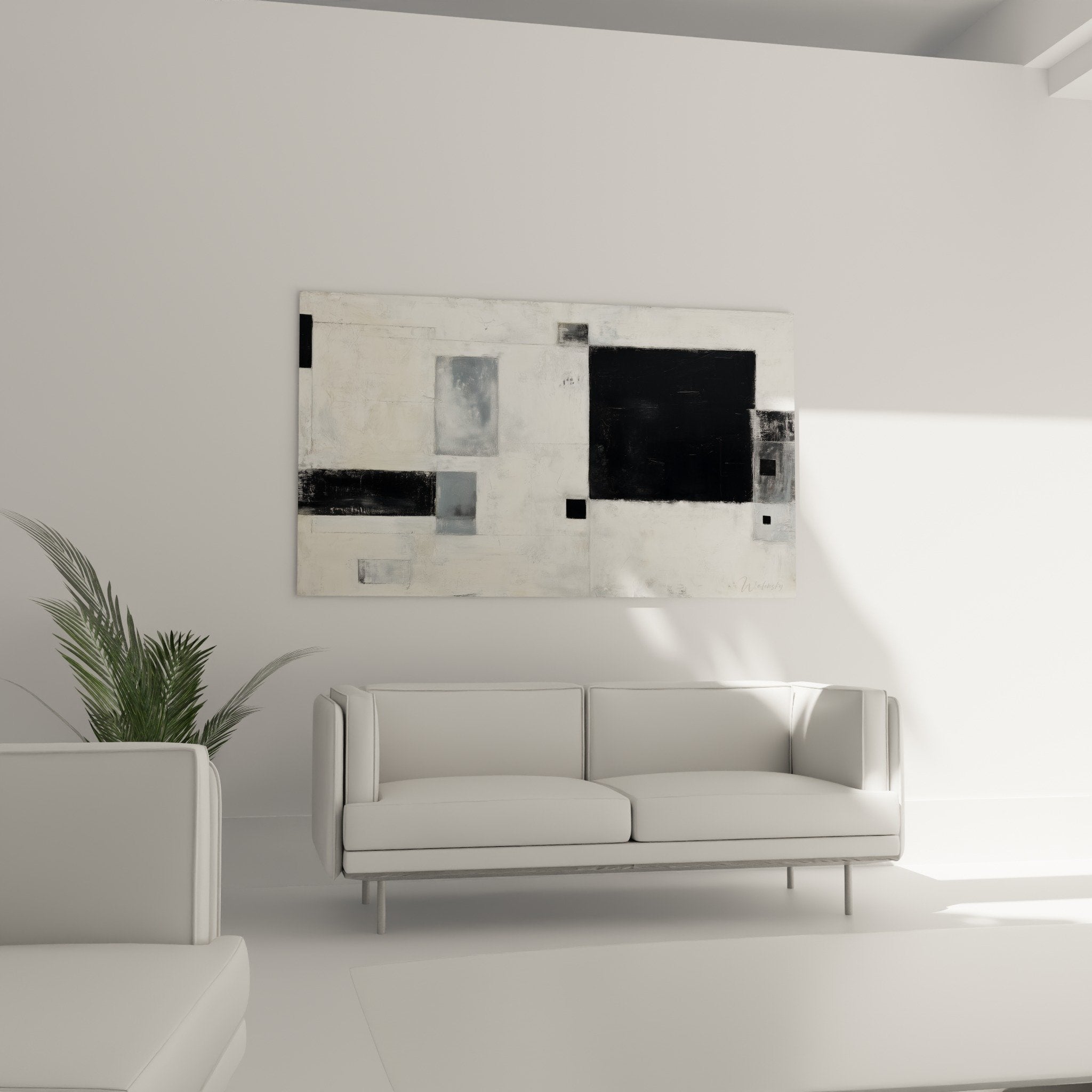 detail texture peinture abstraite geometrique noir blanc gris feng shui ouest metal