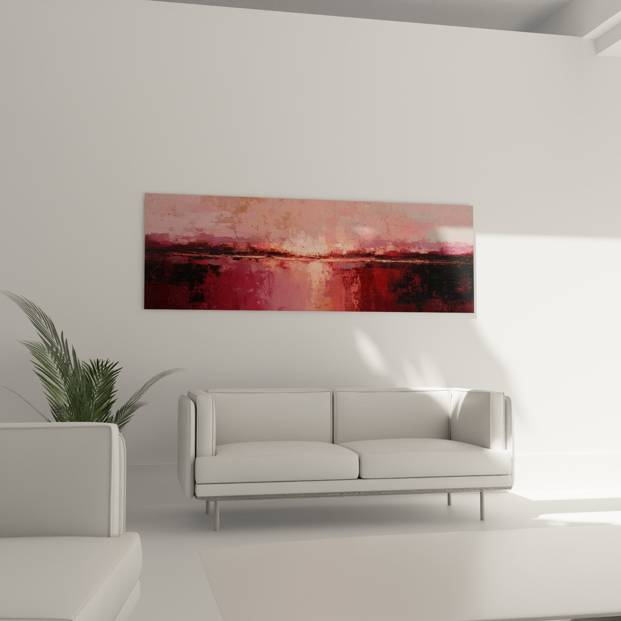 Detail texture peinture abstraite rouge bordeaux empâtements artistiques feng shui terre