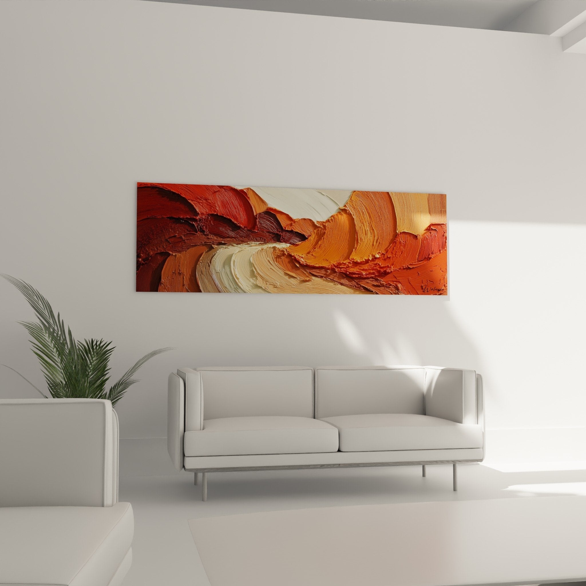 Gros plan texture empates peinture rouge orange beige relief artistique tourbillon abstrait terre