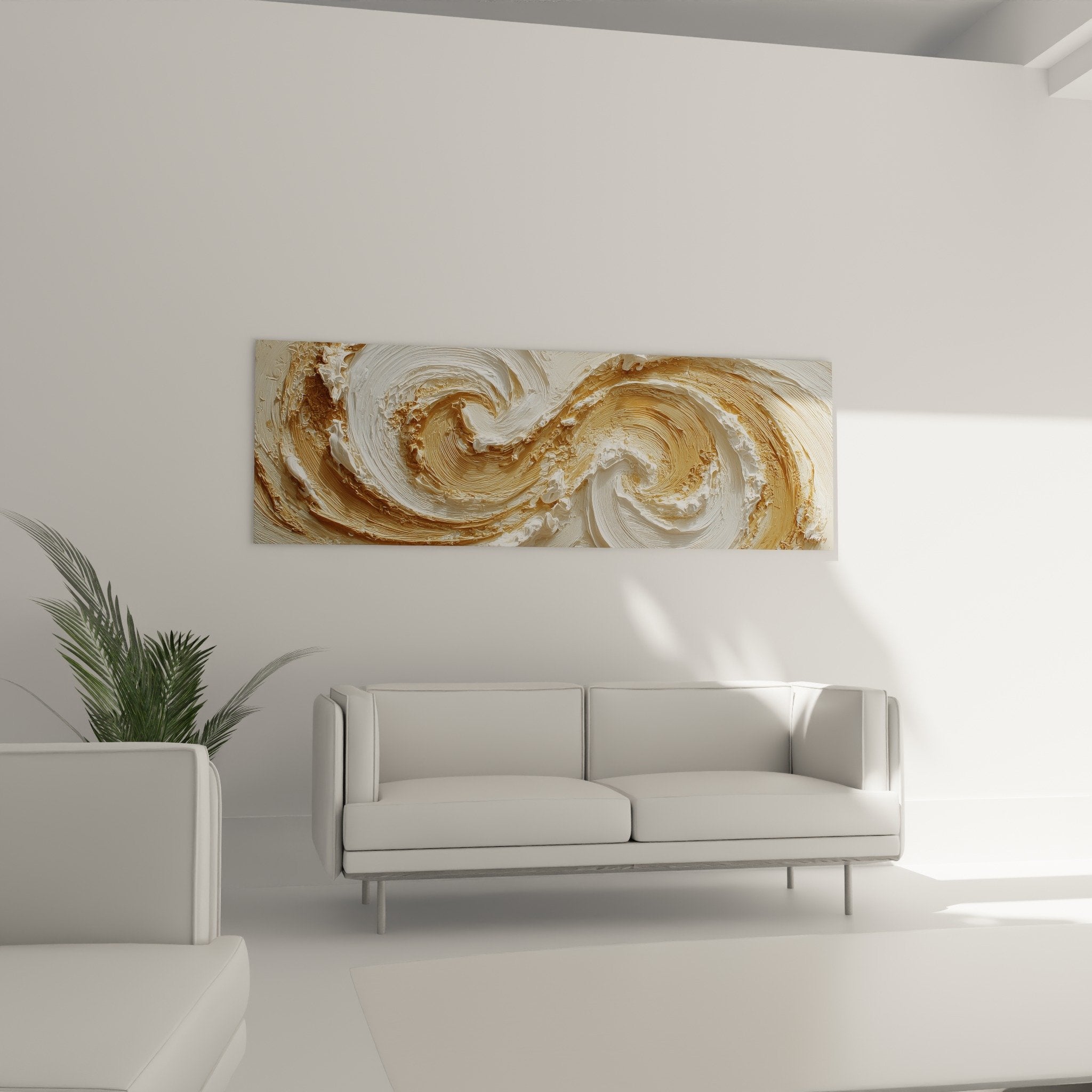 Close-up textured relief detail golden white spirals sculptured material feng shui earth center
