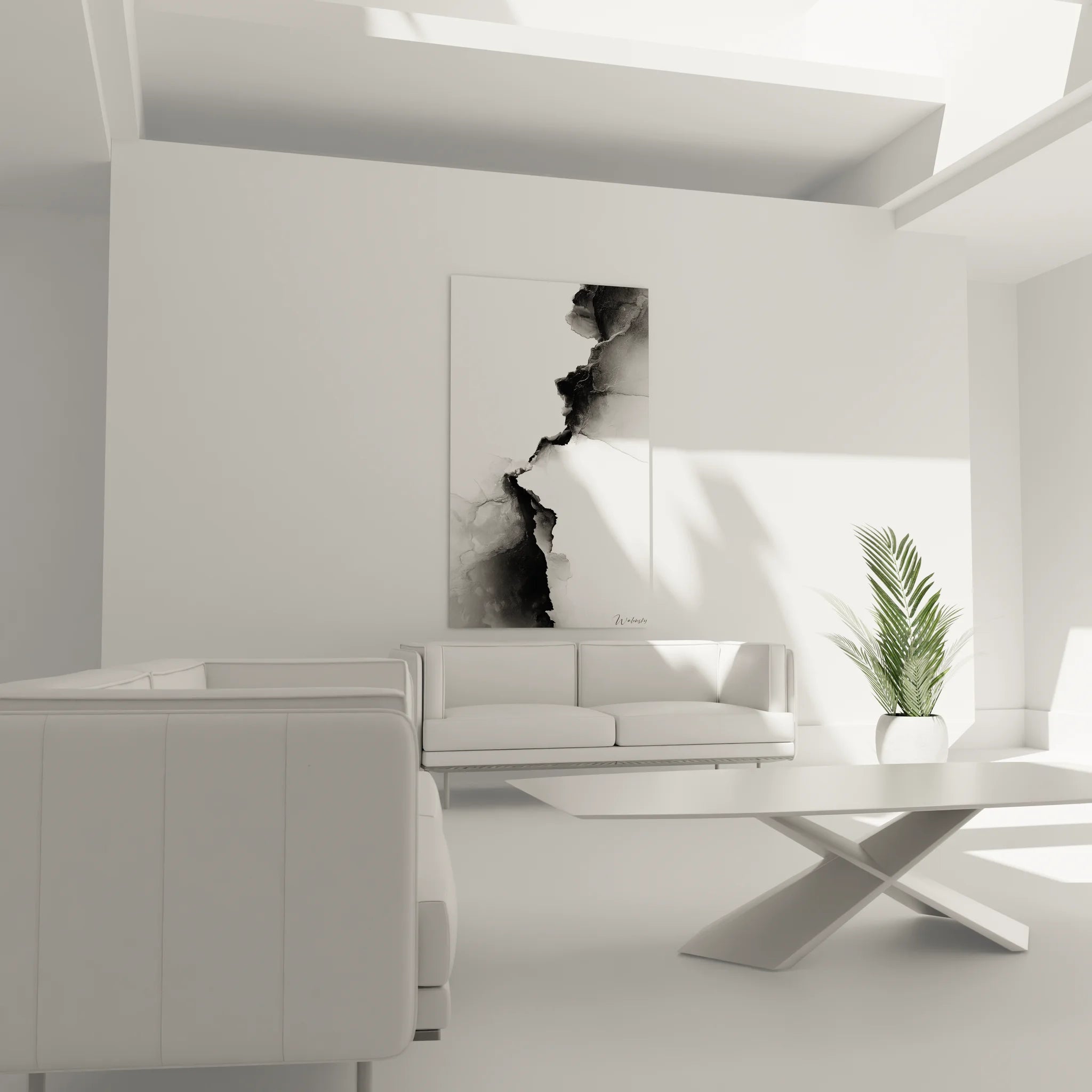 Détail texture tableau abstrait monochrome révélant nuances subtiles et profondeur artistique