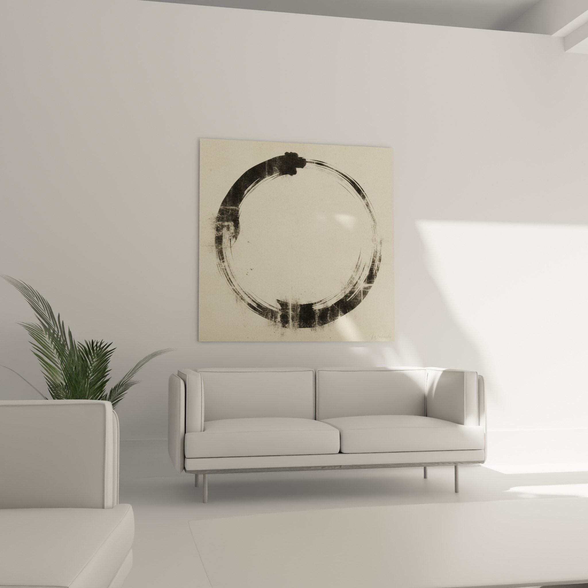 enso brush stroke detail black circle thickness variations organic texture zen art