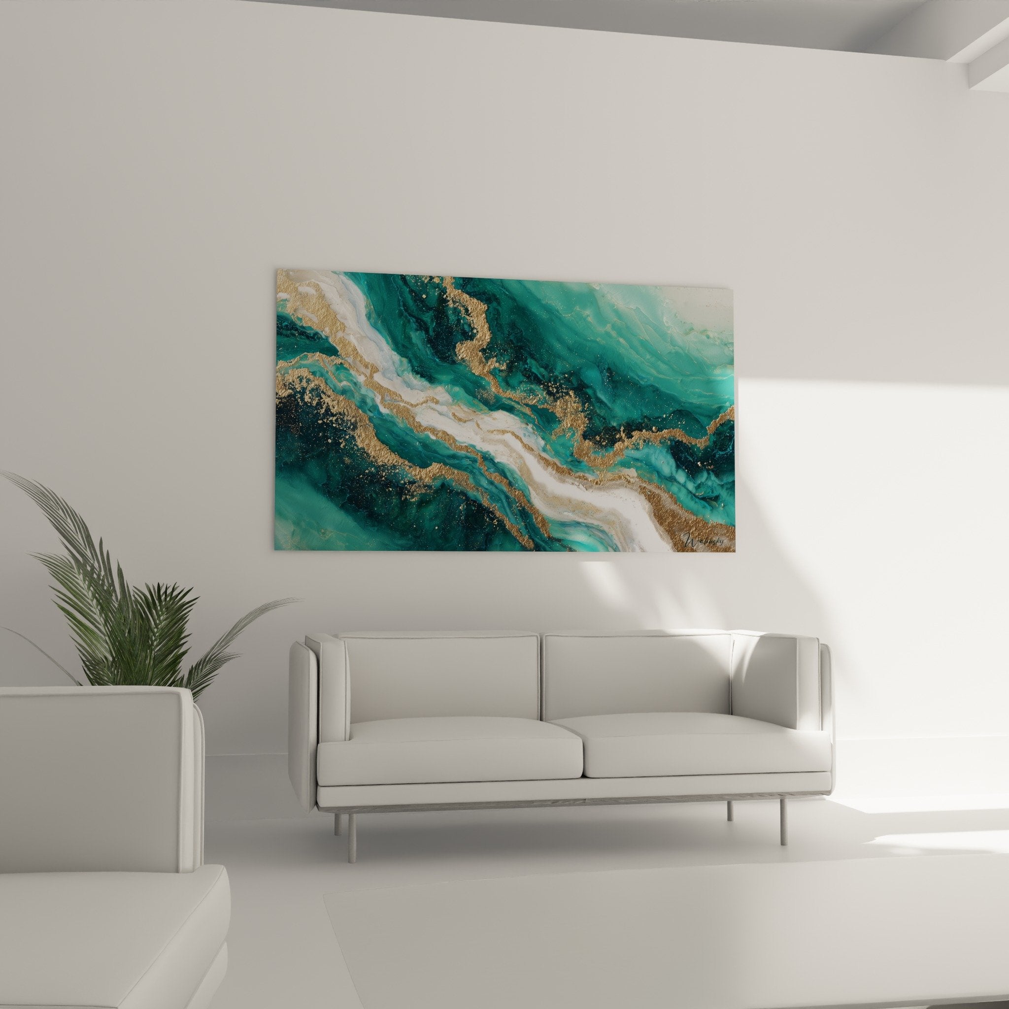 detail veines dorees sinueuses marbre abstrait turquoise texture fluide dorure precieuse