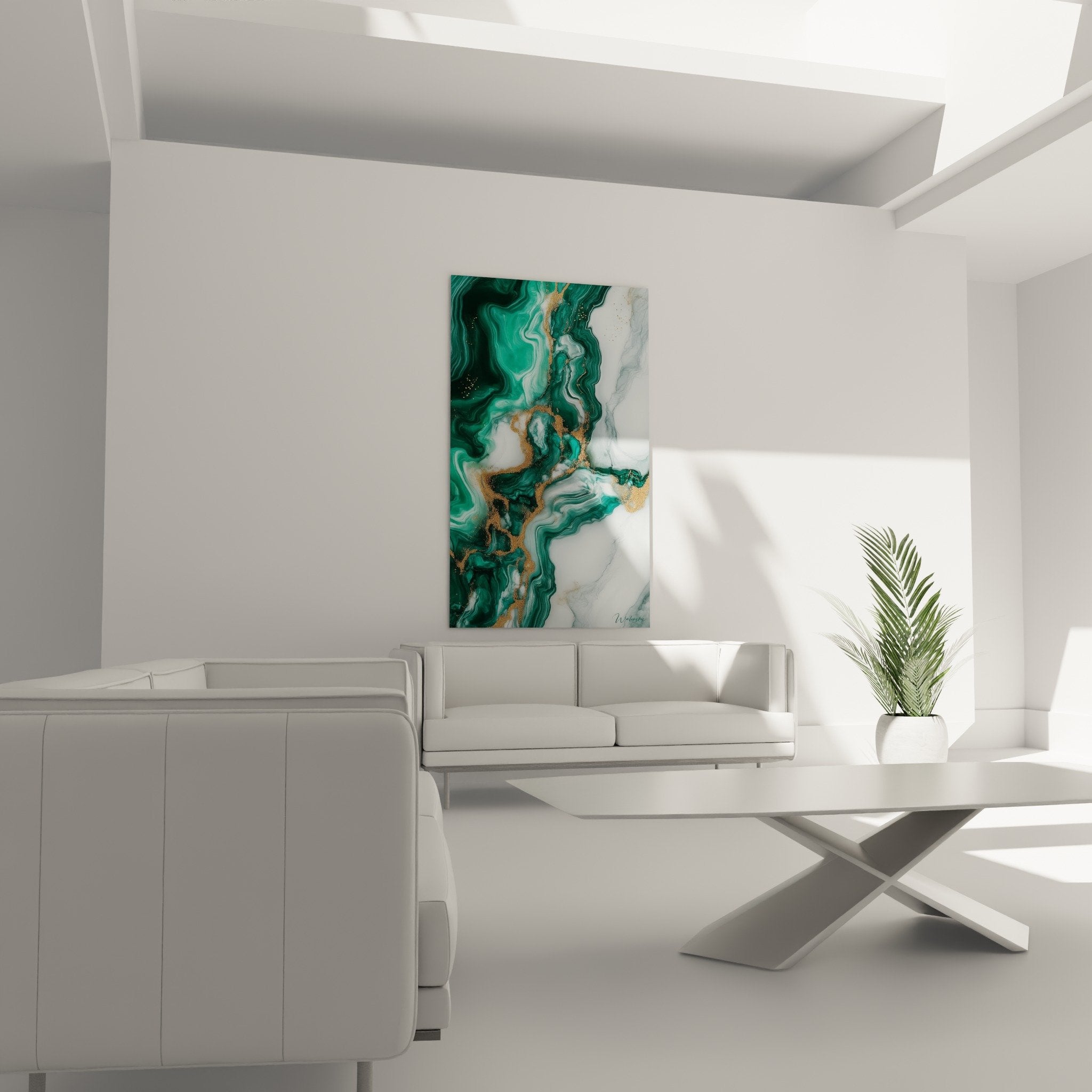Detail veines dorees et nuances turquoise tableau marbre abstrait texture fluide organique moderne