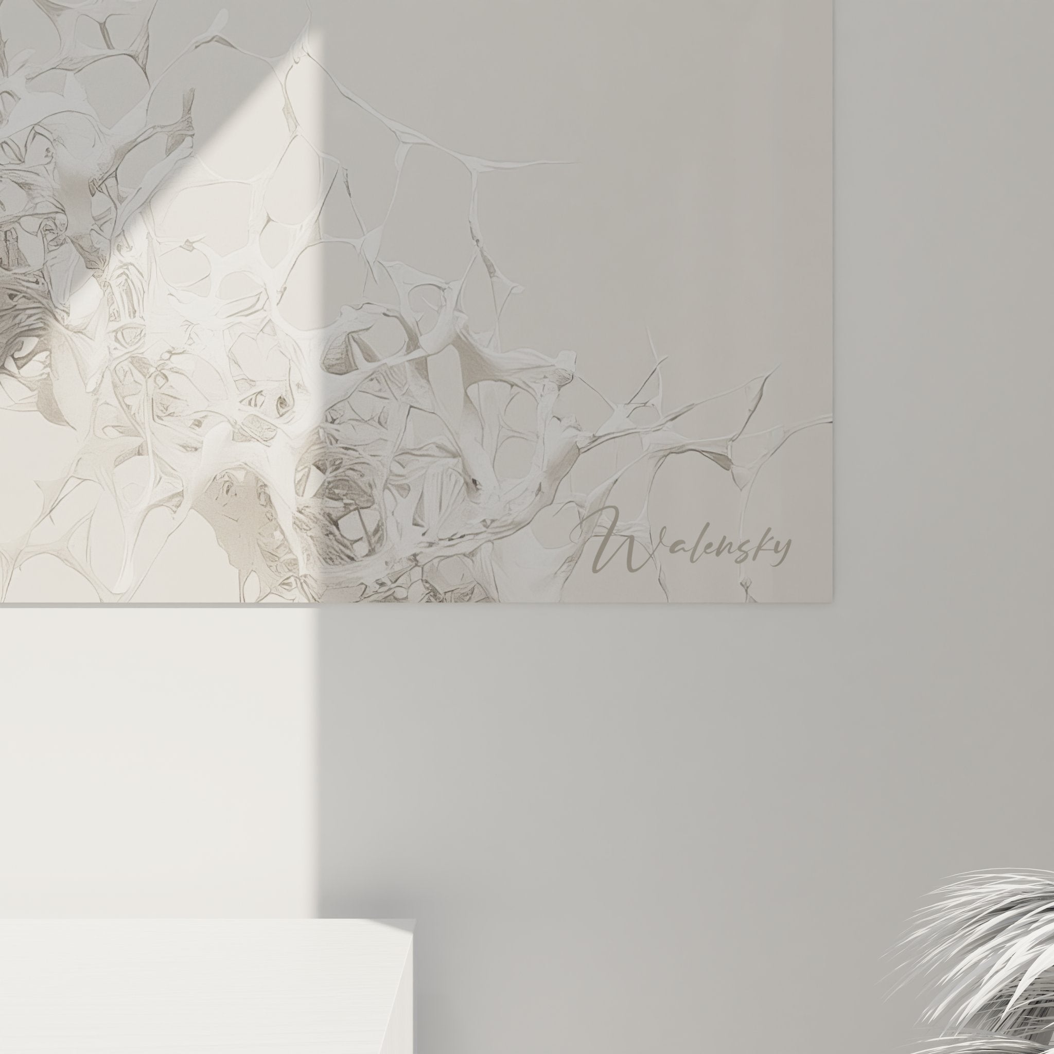 Vue ensemble tableau mural visage transformation biologique, art contemporain ADN décoratif