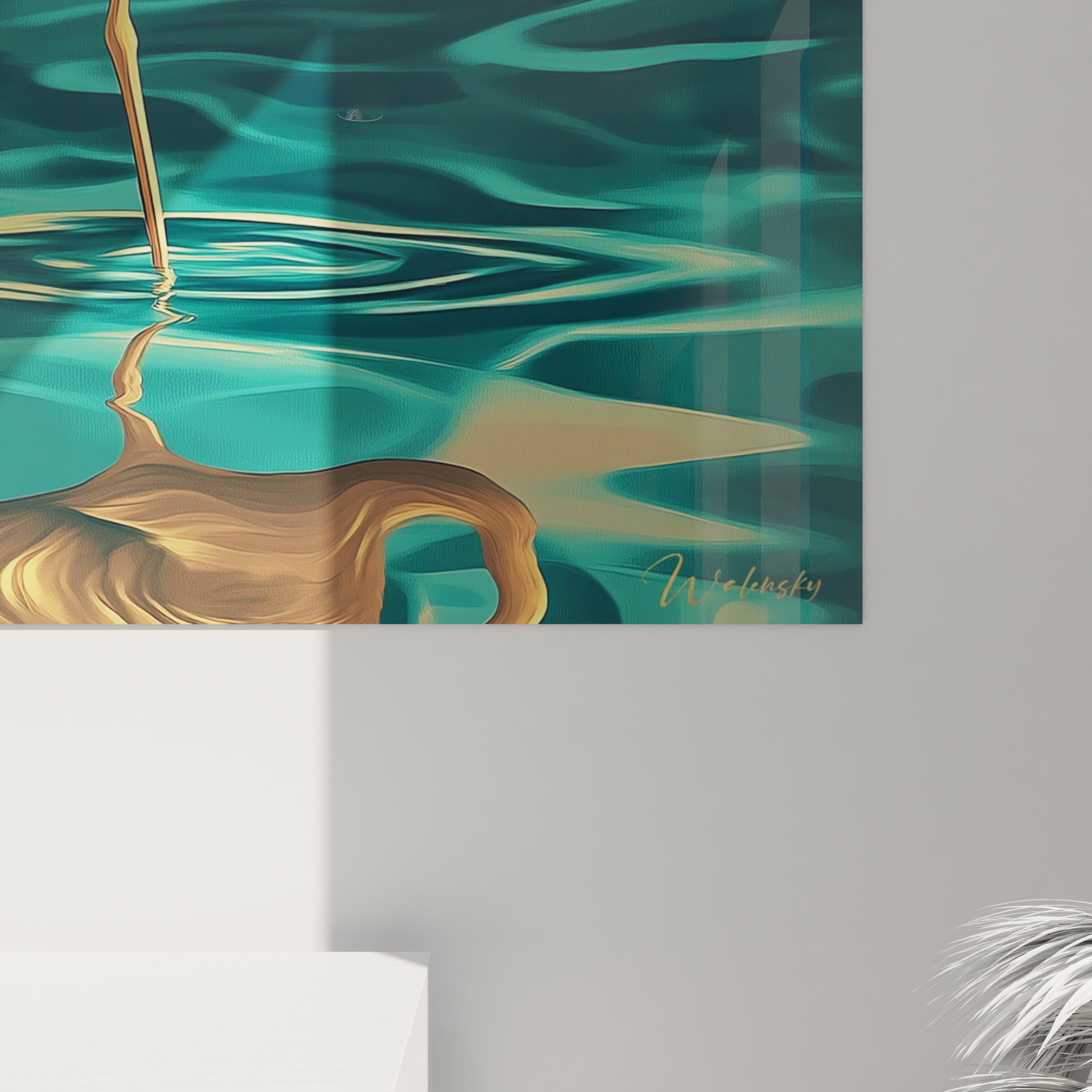Tableau Flamant Rose de Walensky avec des couleurs vibrantes et un design moderne