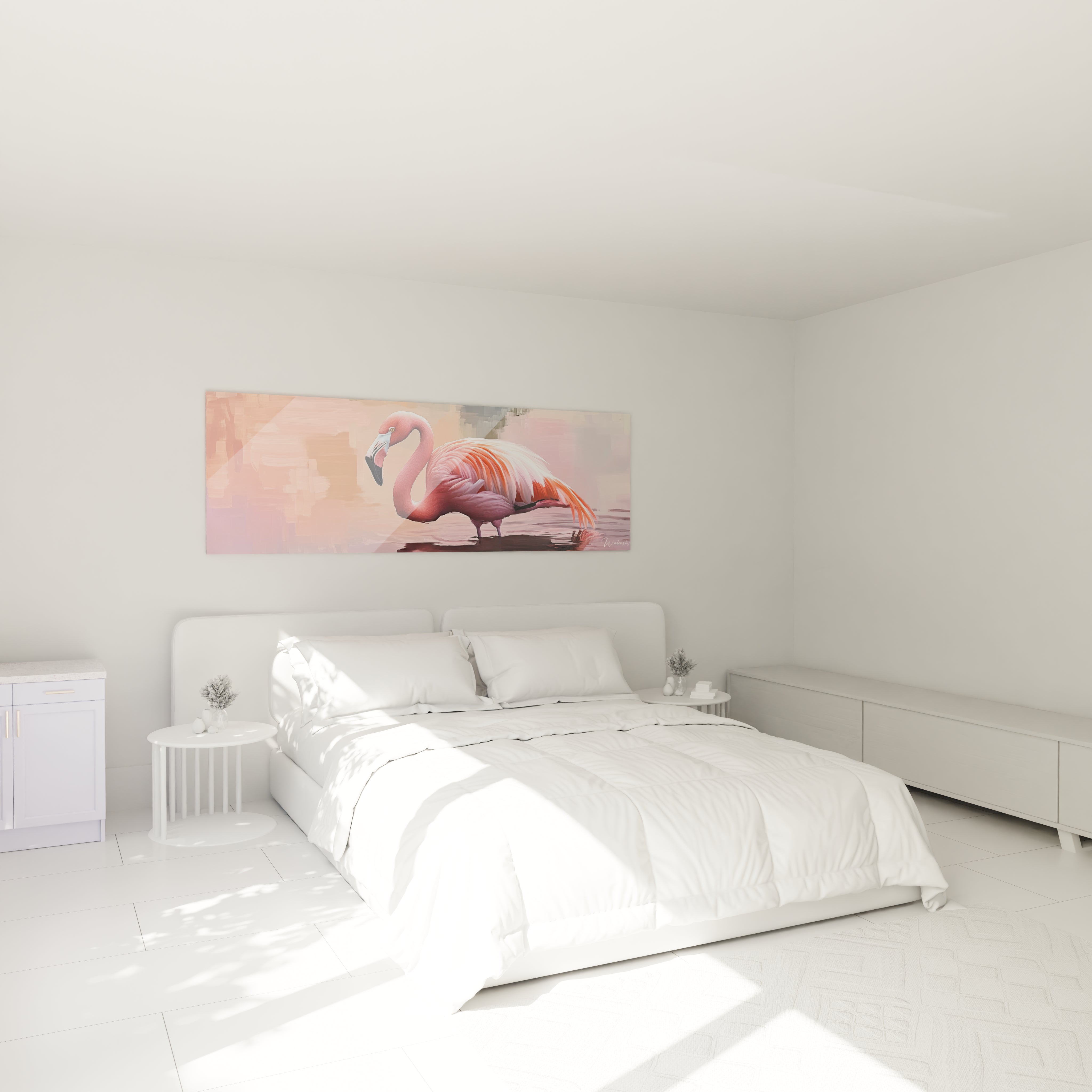 Tableau flamand rose Walensky en couleur pastel, parfait pour décorer la chambre moderne