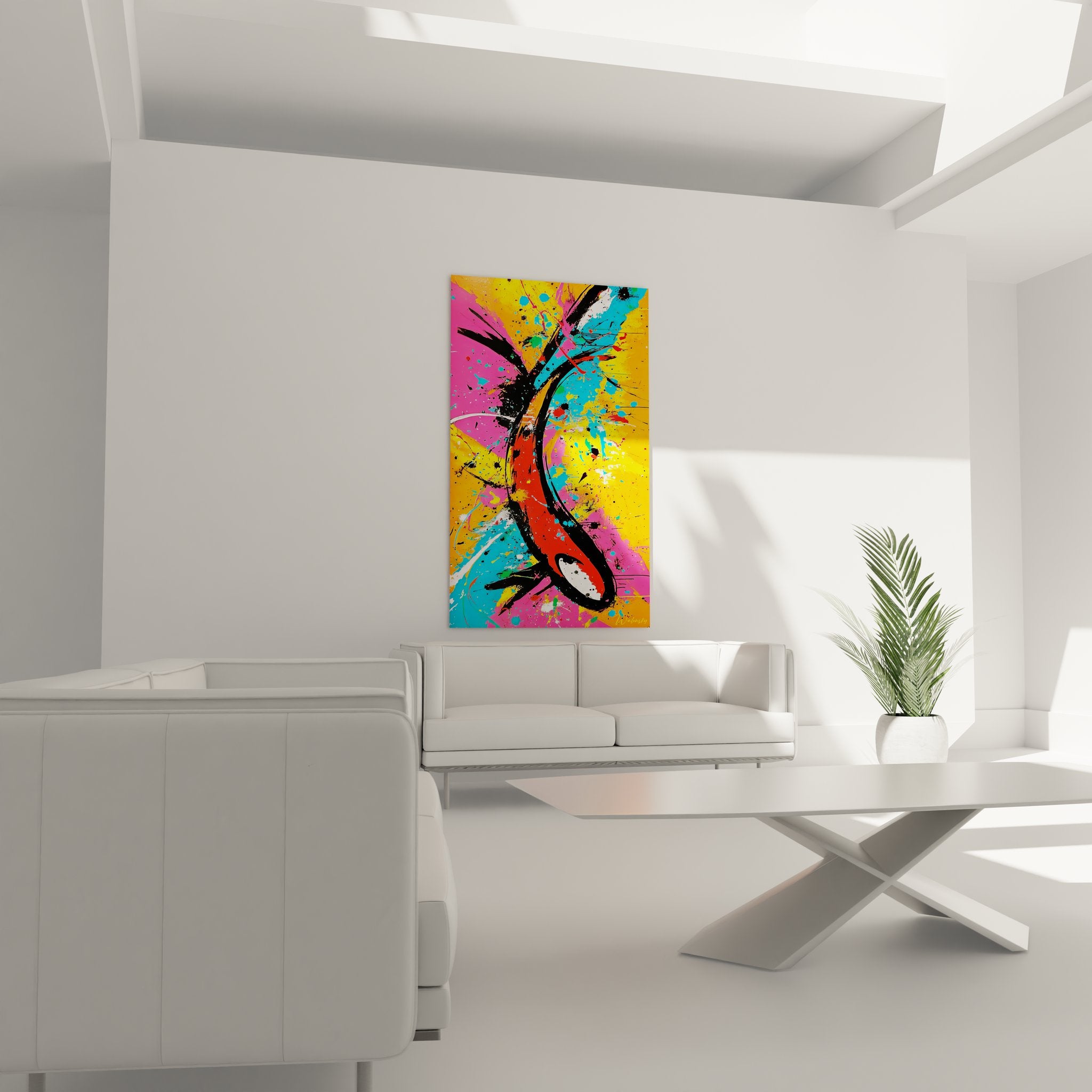 Gros plan peinture abstraite détails couleurs éclaboussures art moderne texture