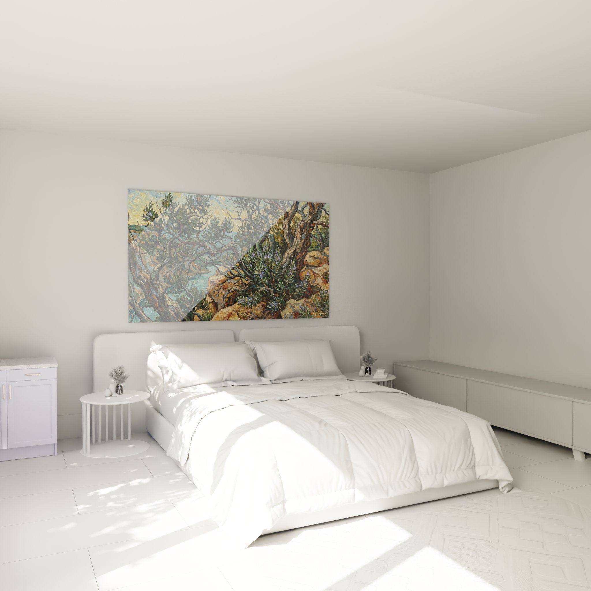 Tableau oliviers des Gorges decoration murale chambre ambiance provencale naturelle mediterraneenne