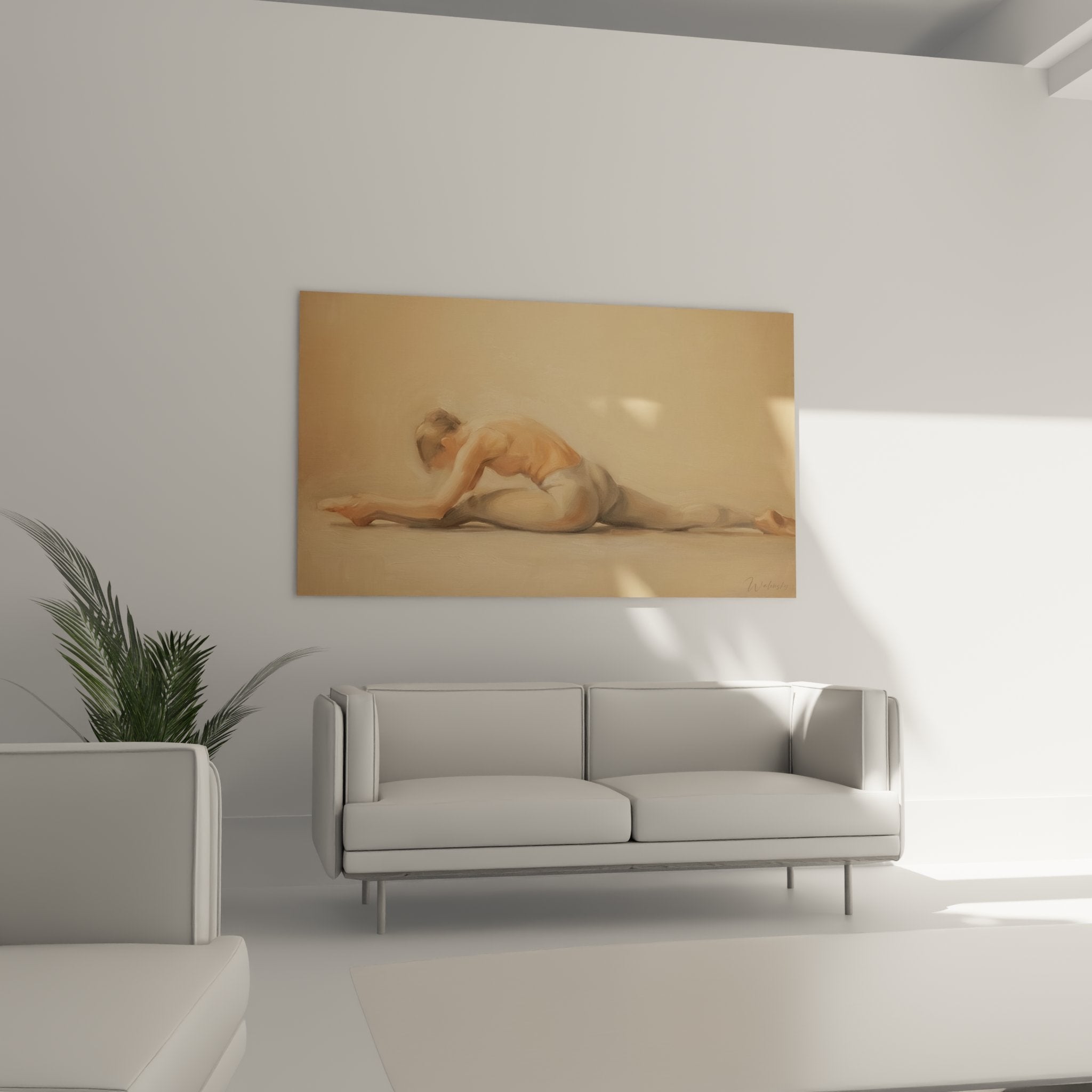 Yoga Stretching Wall Art Serenity - Gymnastics Art