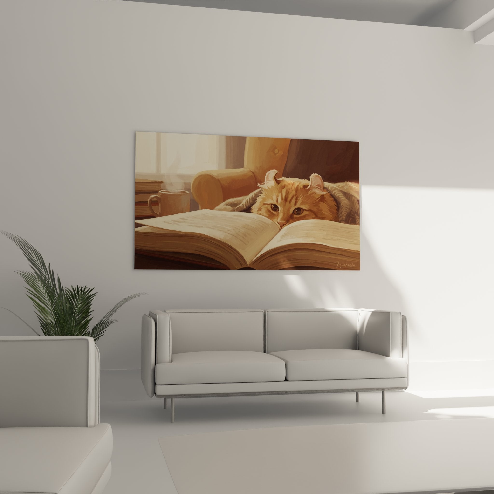 Gros plan chat American Curl oreilles courbees expression concentree lecture livre ouvert detail realiste