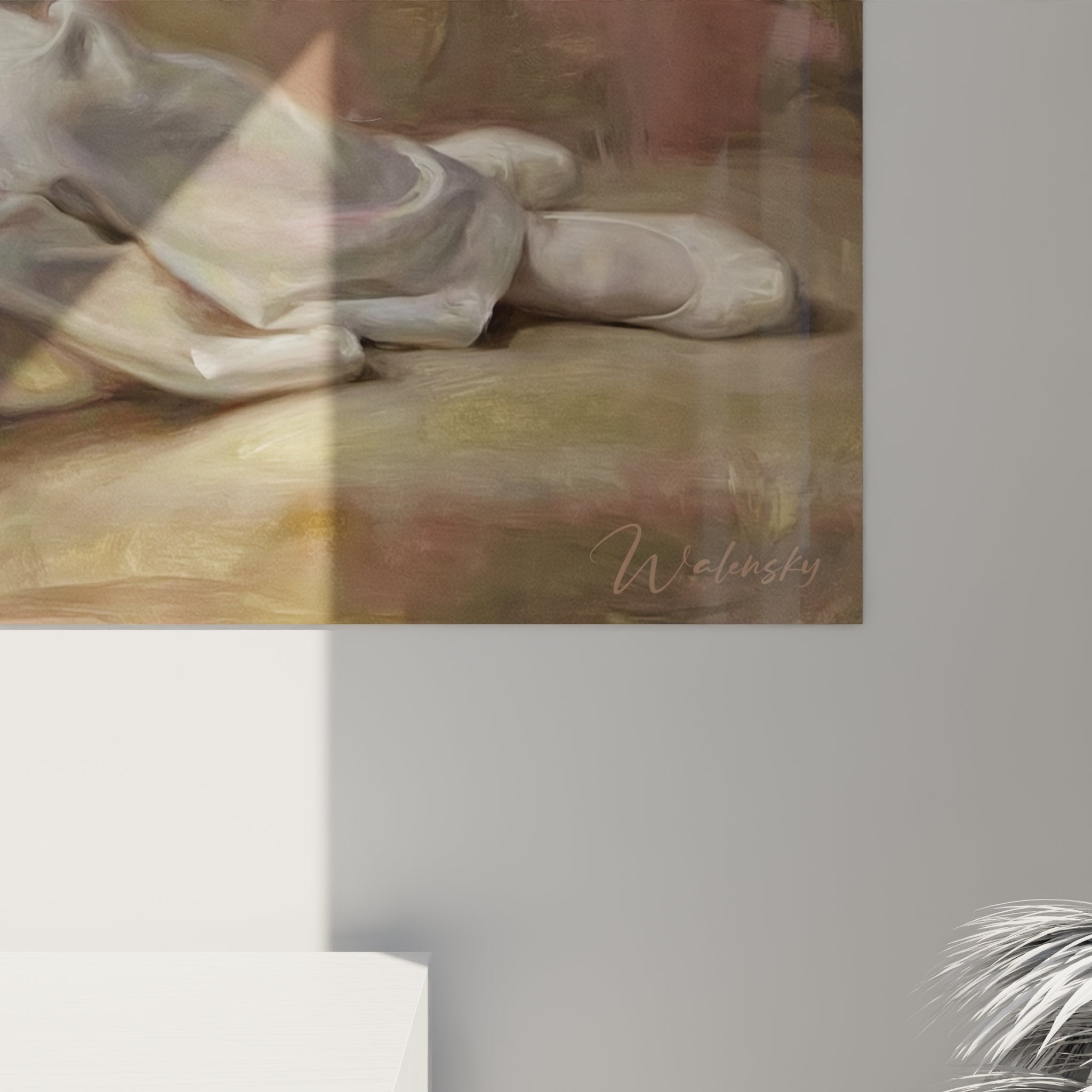 Vue d'ensemble tableau mural femme artiste cirque endormie décoration intérieure élégante