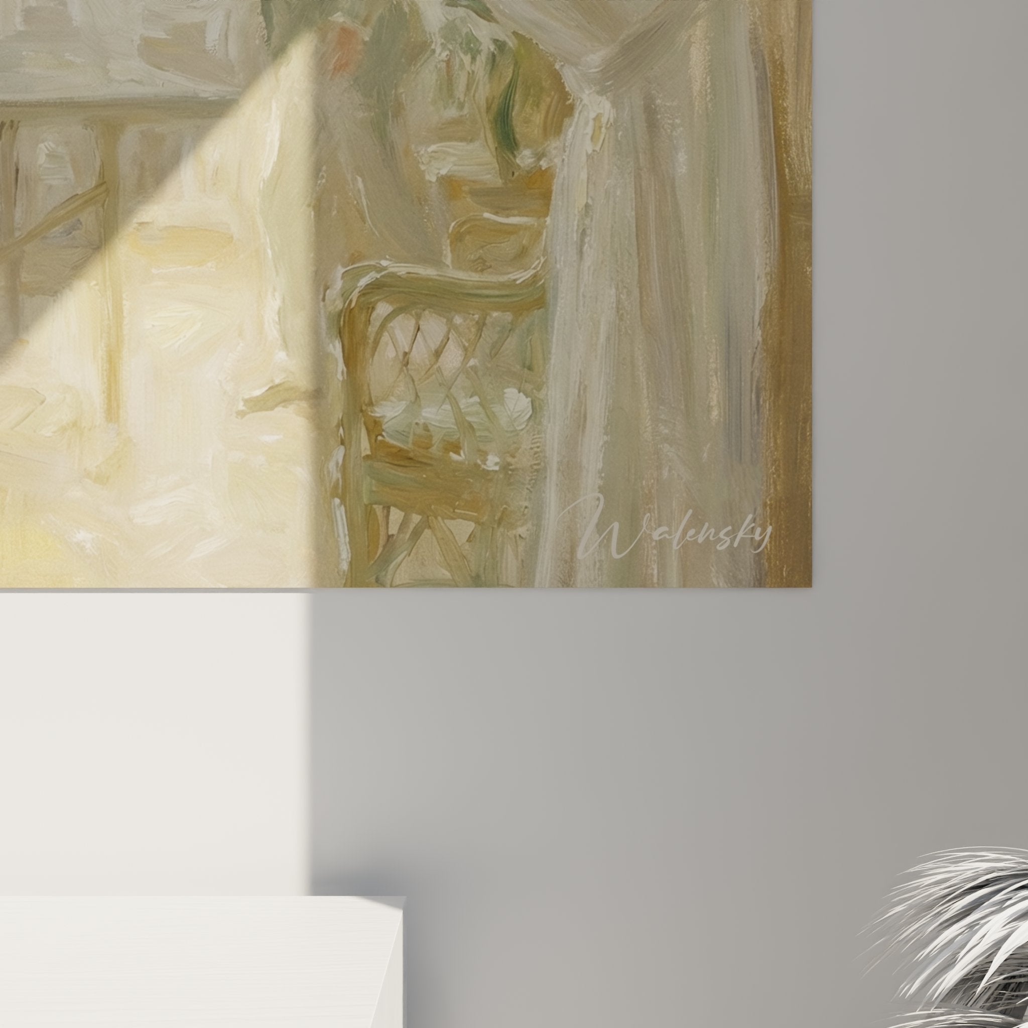 Vue d'ensemble tableau mural intérieur bourgeois style classique pour décoration élégante