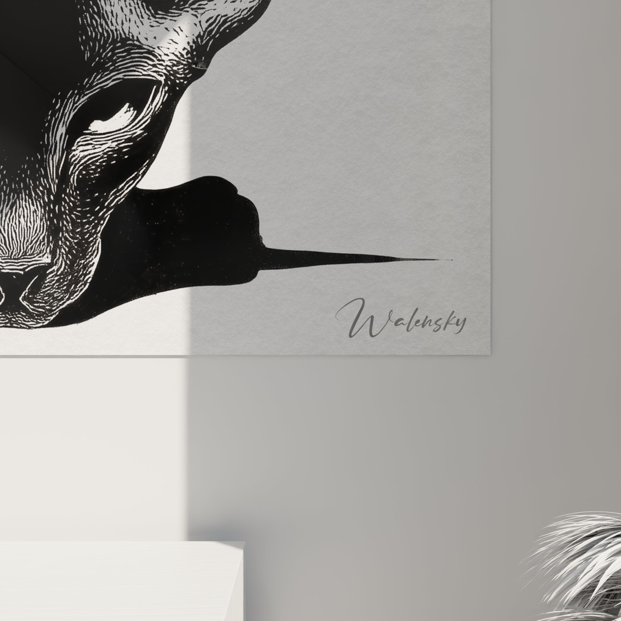 Oriental cat wall art overview modern style interior decoration black and white