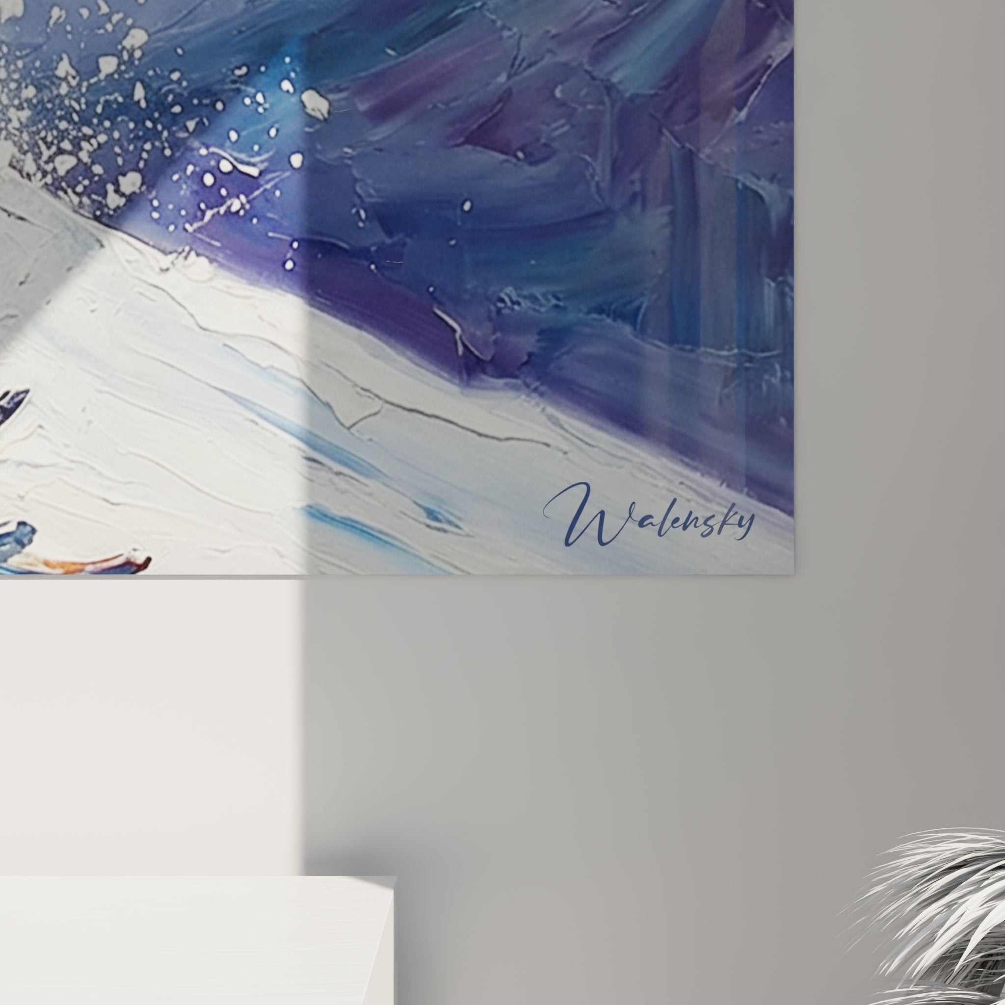 Vue ensemble tableau ski handisport paralympique avec montagnes enneigees et athlete en mouvement dynamique