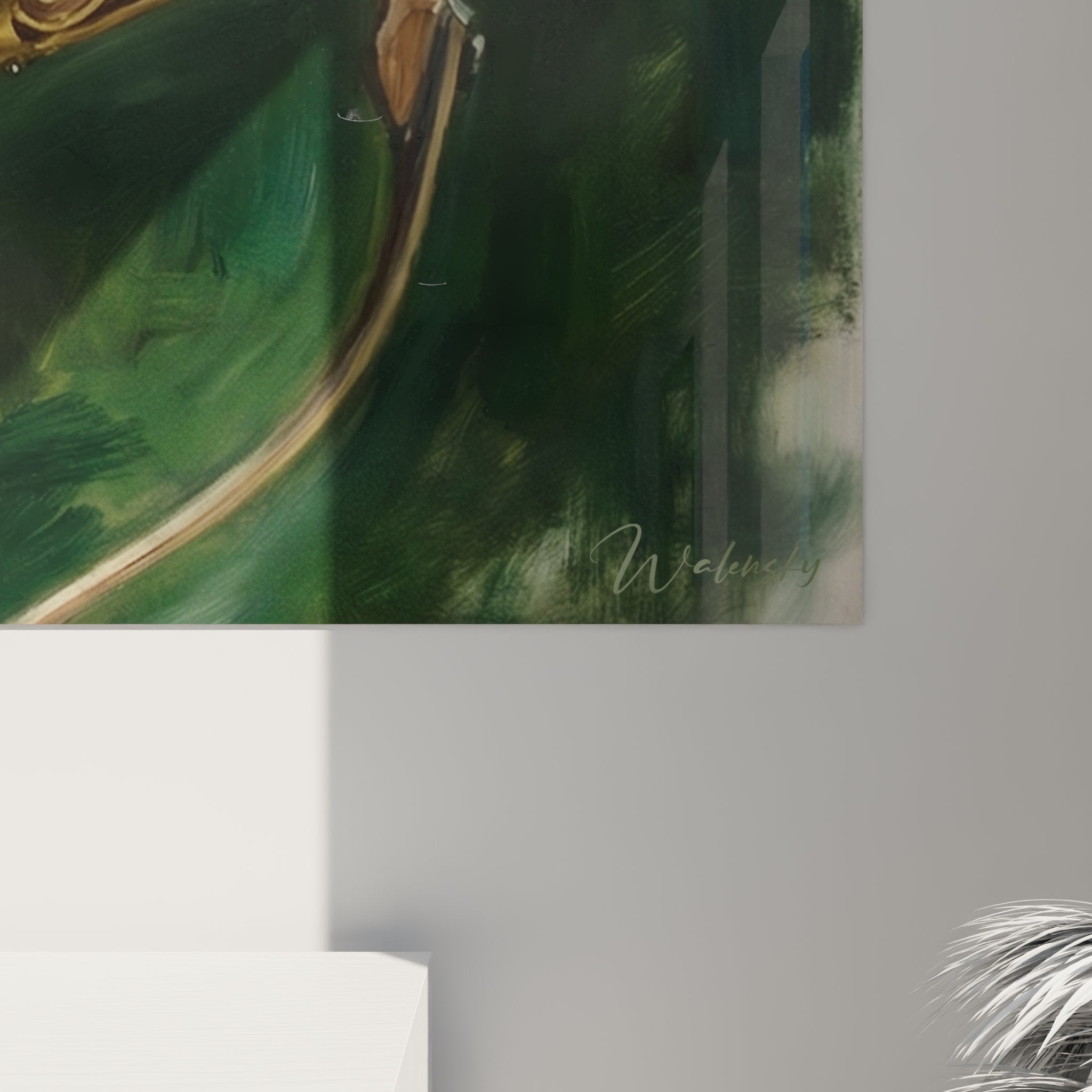 Vue ensemble tableau archer paralympique déco murale, art sportif pour intérieur contemporain