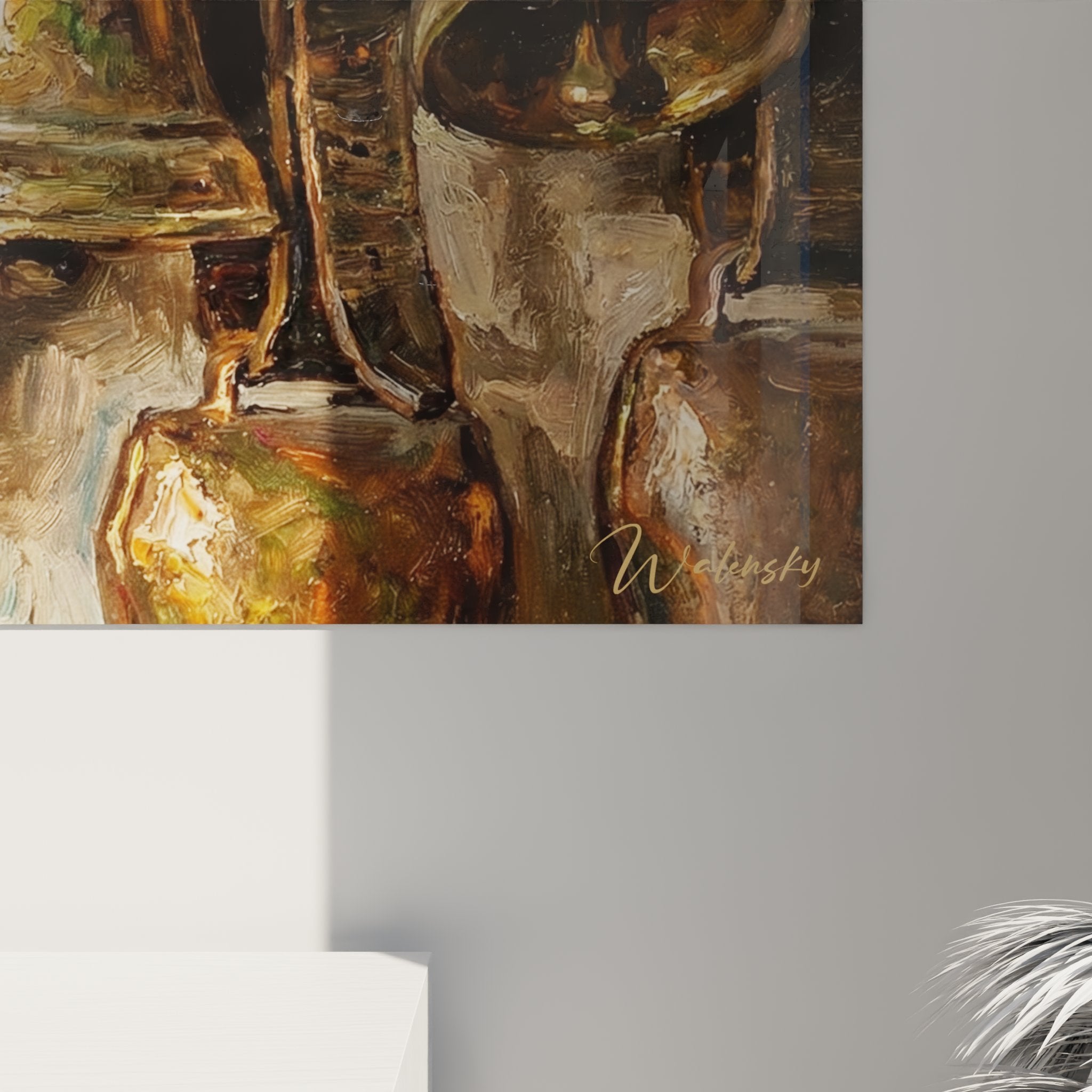 Overview of Savoyard pottery wall art hanging on wall alpine decoration