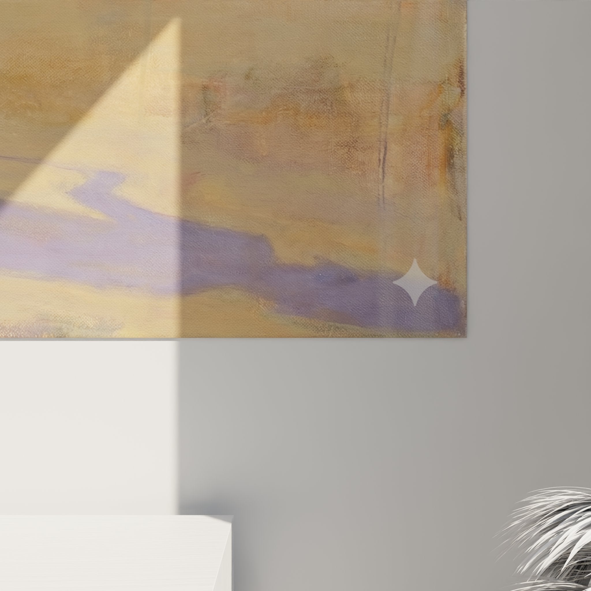 Vue ensemble tableau enfant corde sauter salon decoration murale moderne art contemporain accrochage mural