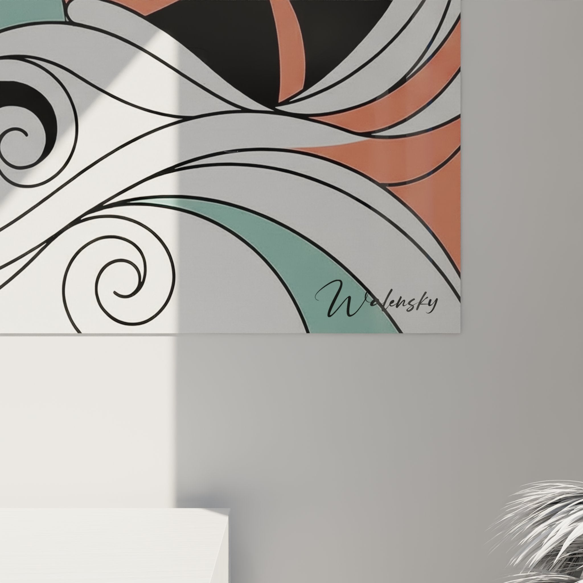 Vue ensemble tableau mural rafting décoration intérieure sport aventure style artistique contemporain