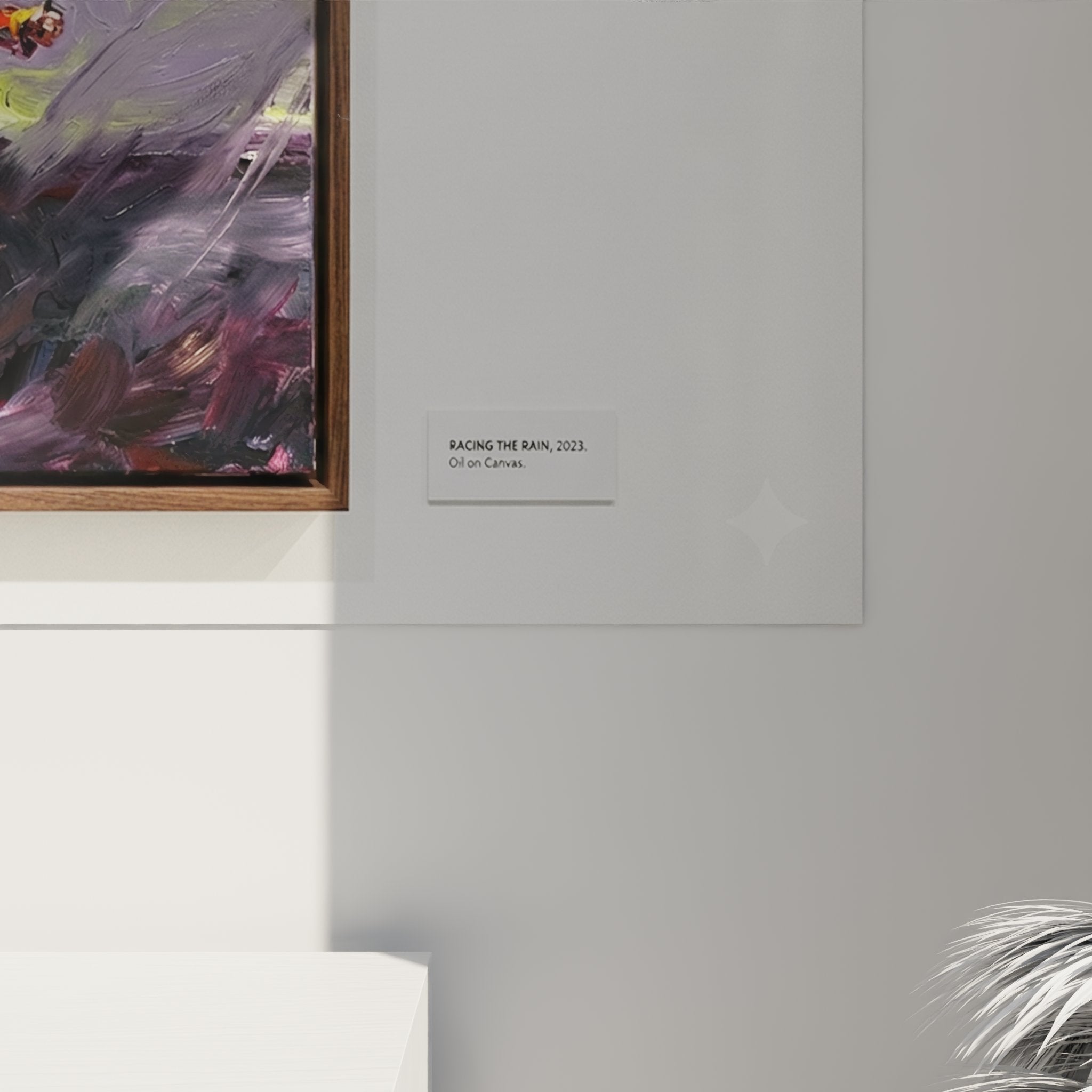 Vue ensemble tableau mural enfant corde sauter tempete decoration interieur art contemporain sport enfance