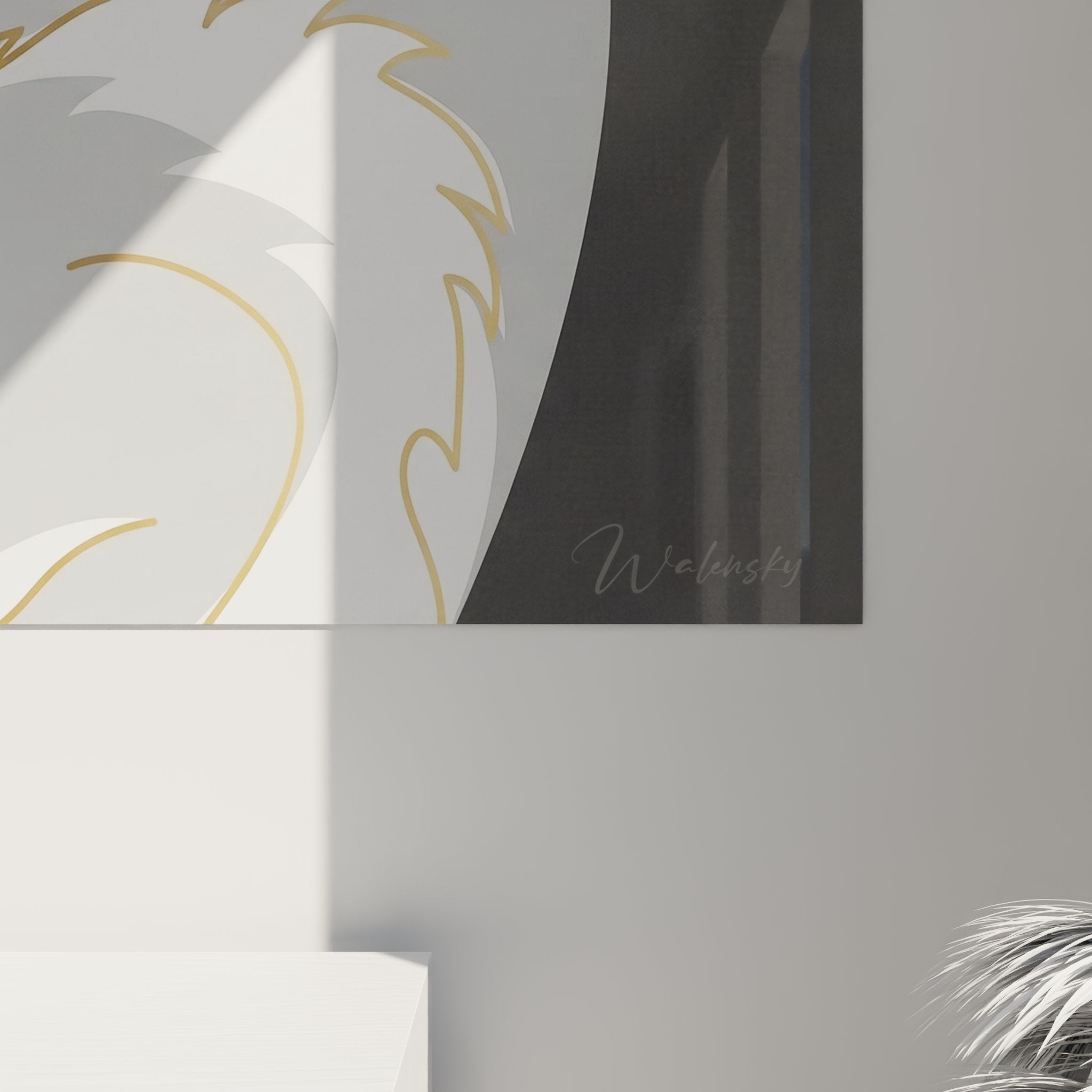 Vue d'ensemble tableau mural chat Burmilla portrait style artistique contemporain