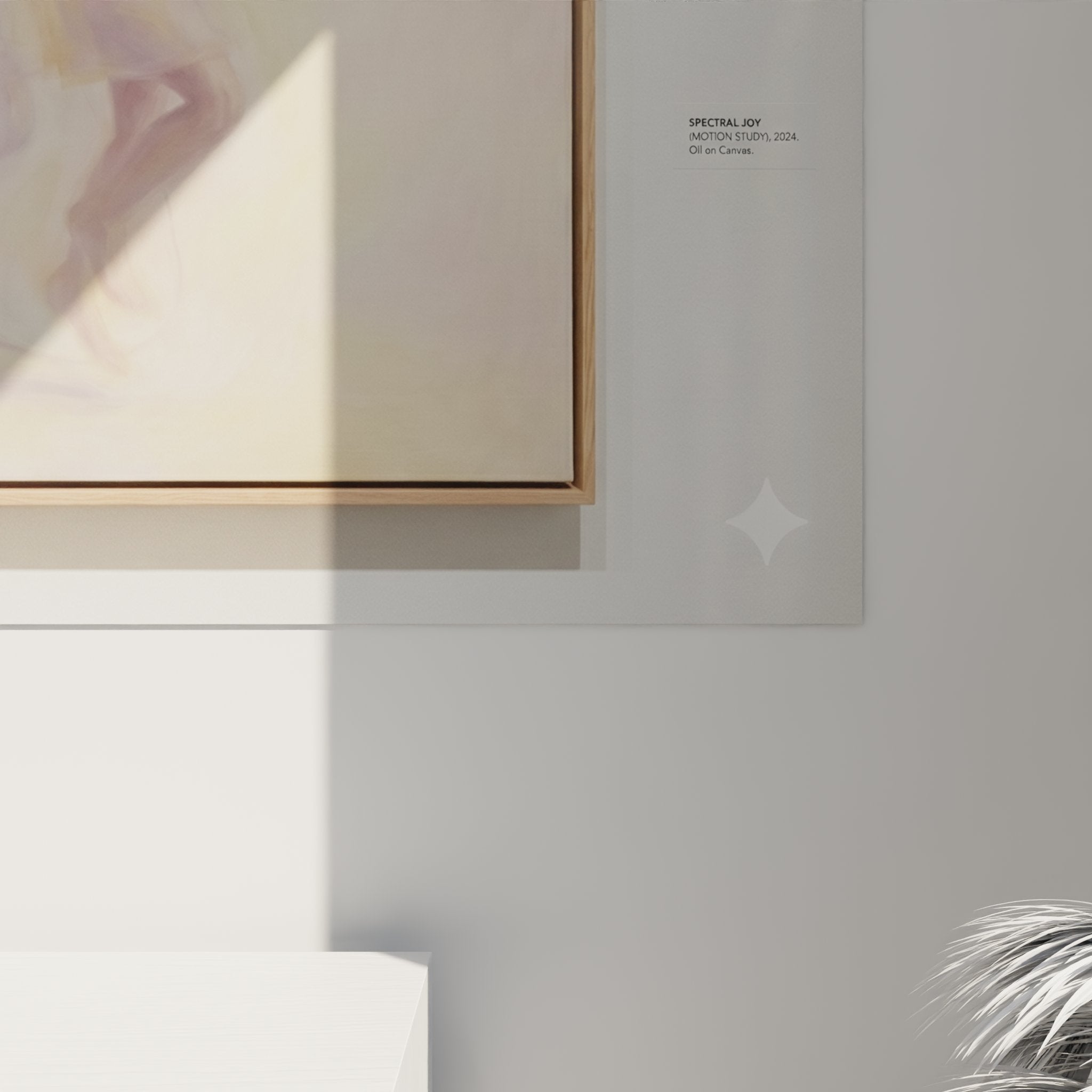 Vue d'ensemble tableau mural enfants corde à sauter style aquarelle déco intérieure apaisante