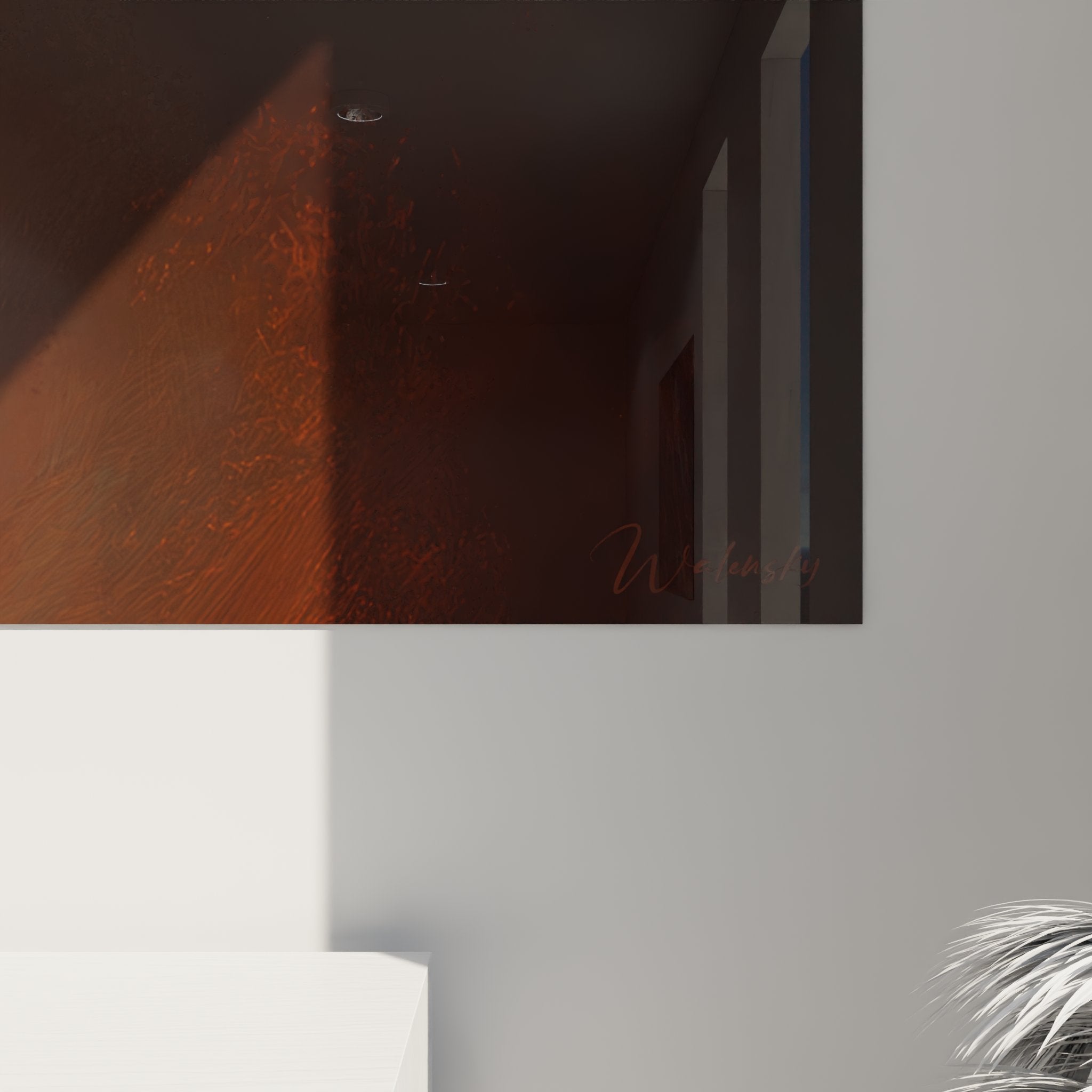 Gesamtansicht Somalische Katze Kunstdruck modernes Wohnzimmer elegante Wanddekoration zeitgenössische Kunst