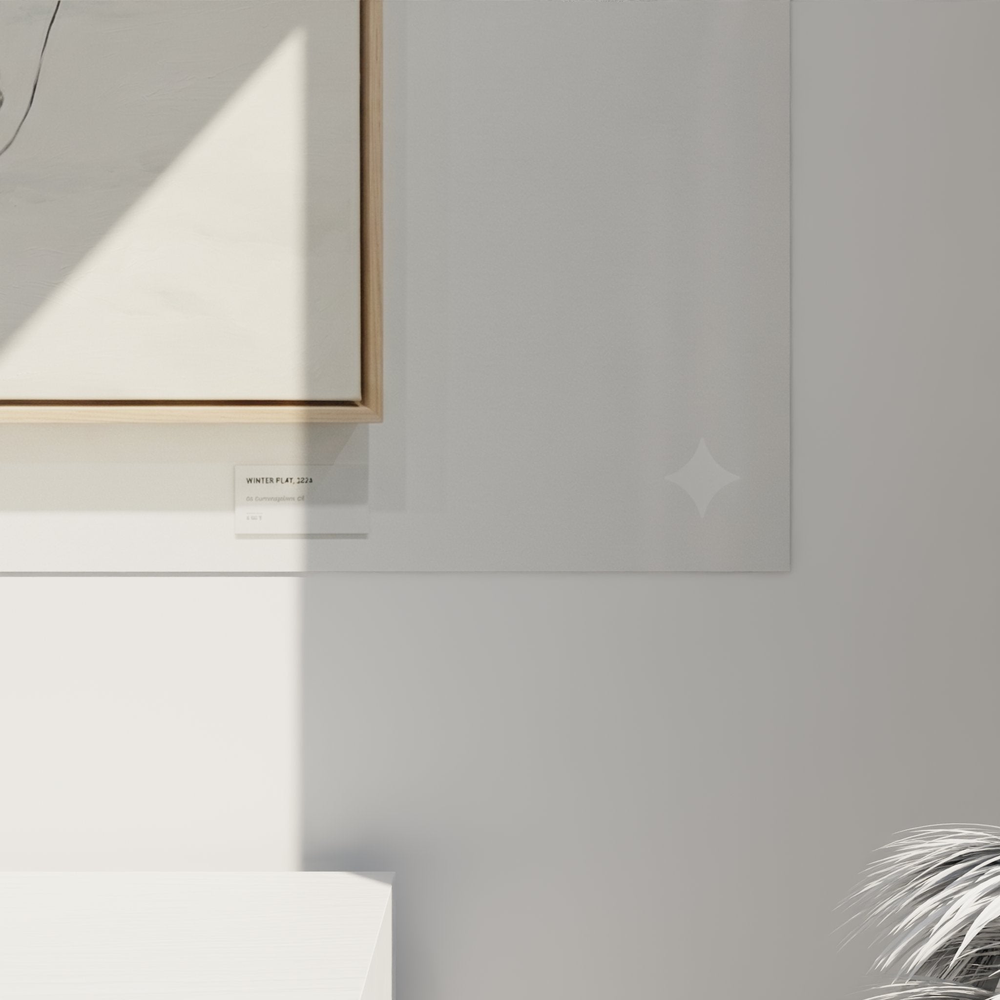 Vue d'ensemble tableau enfant corde à sauter paysage neige blanc art mural décoration intérieure